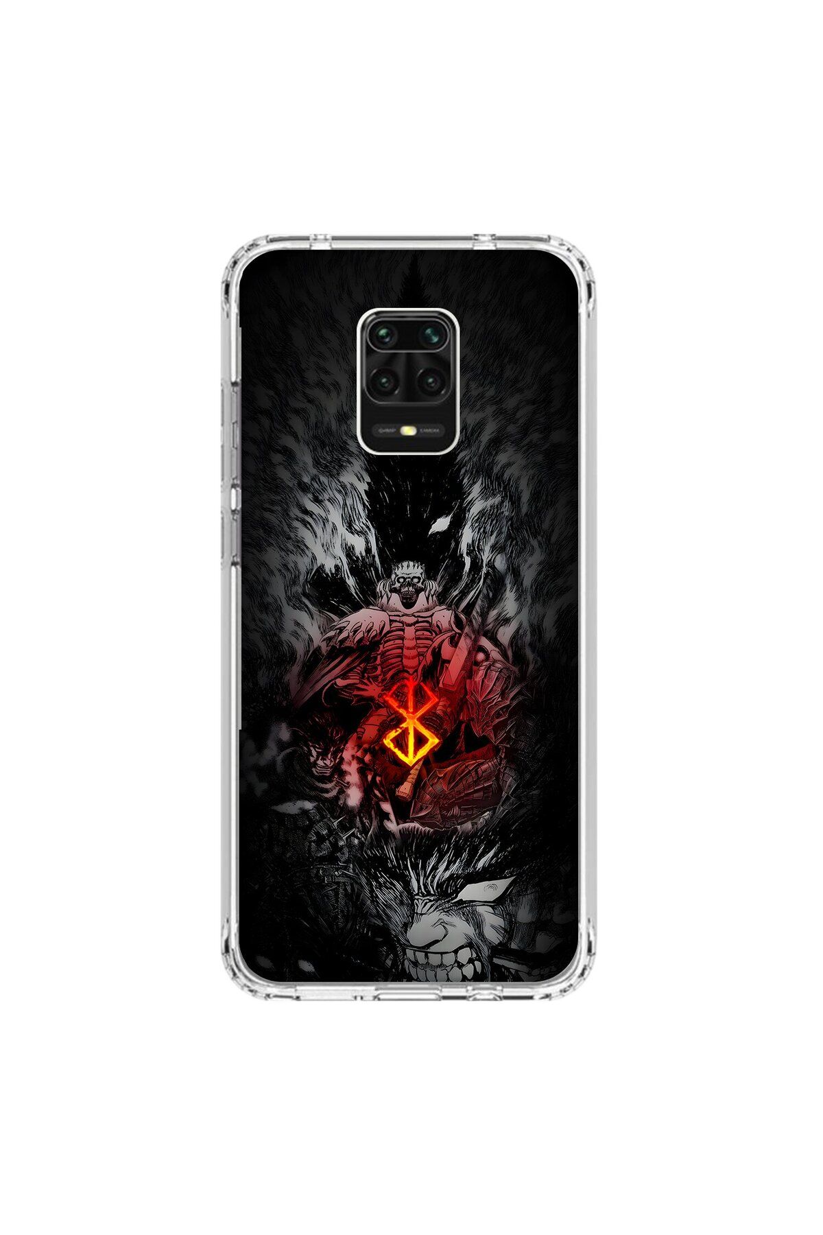 Dali Design Xiaomi Redmi Note 9 Pro Uyumlu Şeffaf Kılıf Berserk 2 Tasarımlı