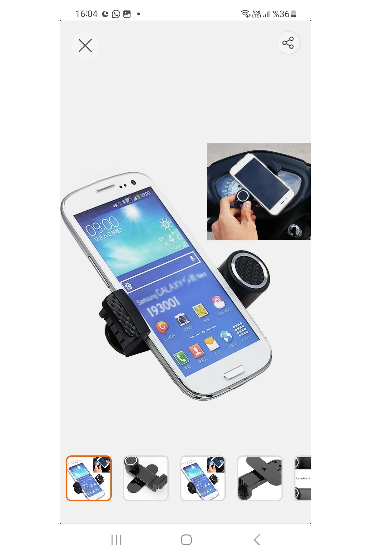 KARA AUTO 3R-1008 55-77mm Cep Telefonu için Evrensel Araba Basit Stil Montaj Braketi Telefon Tutucu