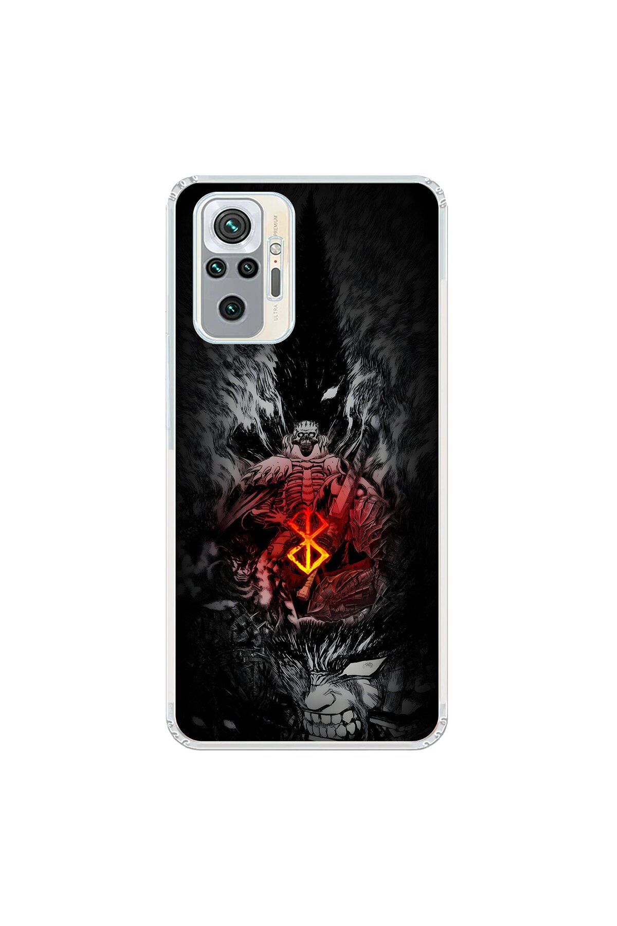 Dali Design Xiaomi Redmi Note 10 Pro Uyumlu Şeffaf Kılıf Berserk 2 Tasarımlı