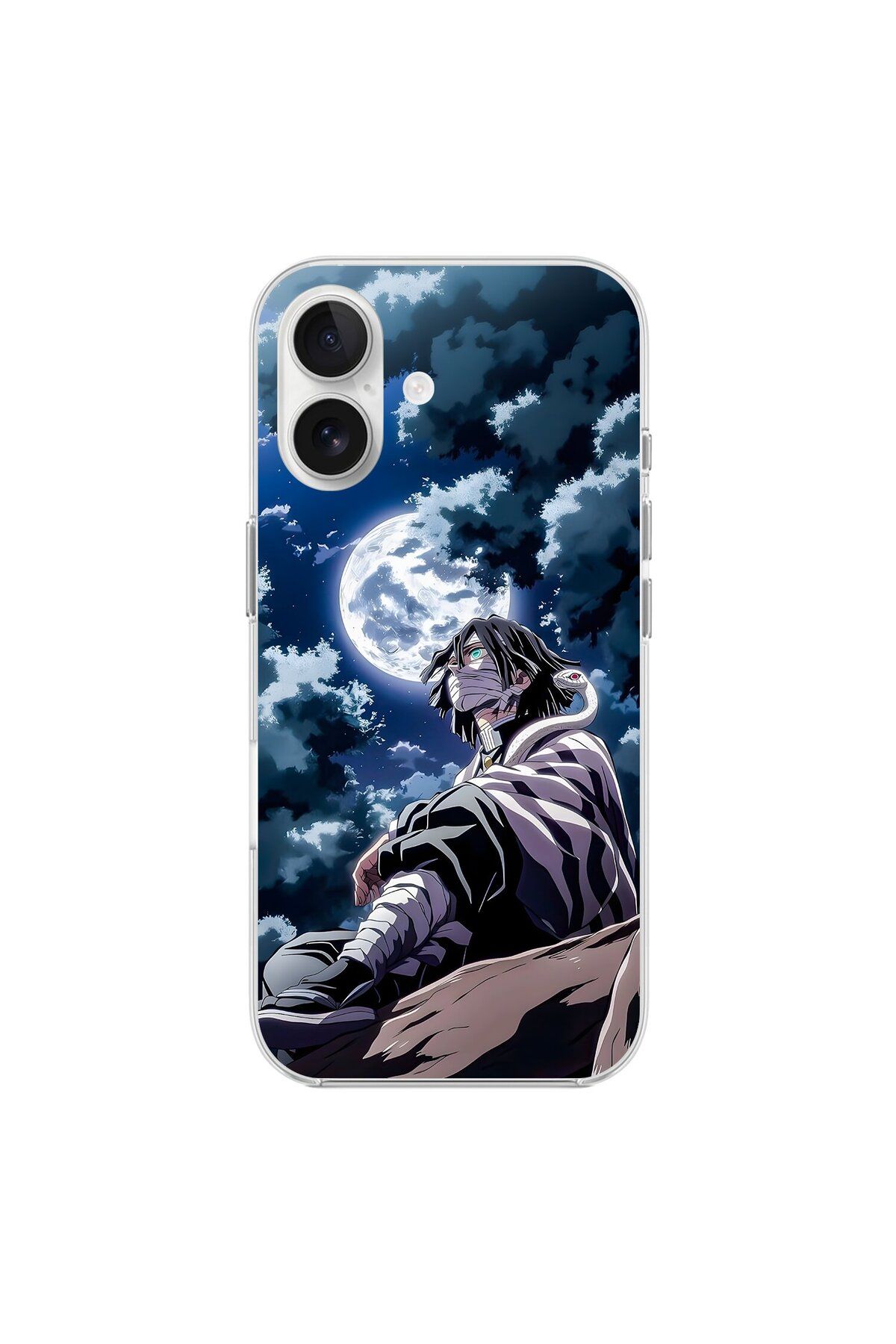 Dali Design iPhone 16 Plus Uyumlu Şeffaf Kılıf Demon Slayer 4 Tasarımlı