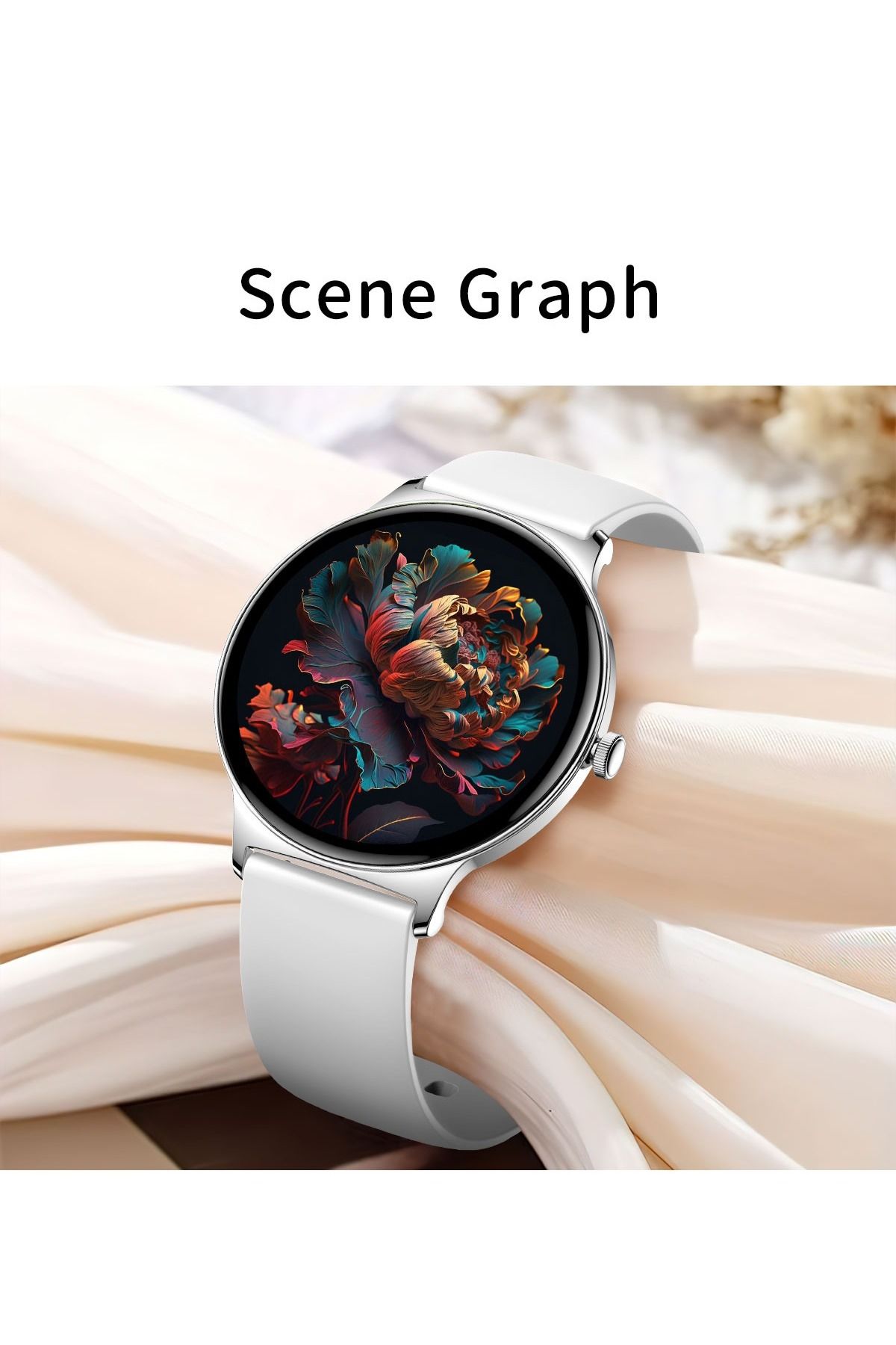 Singlait-Smartwatch Singlait SG89 Dama – Ultra subțire, elegant și inteligent,2 bratari, Argintiu/Alb 4