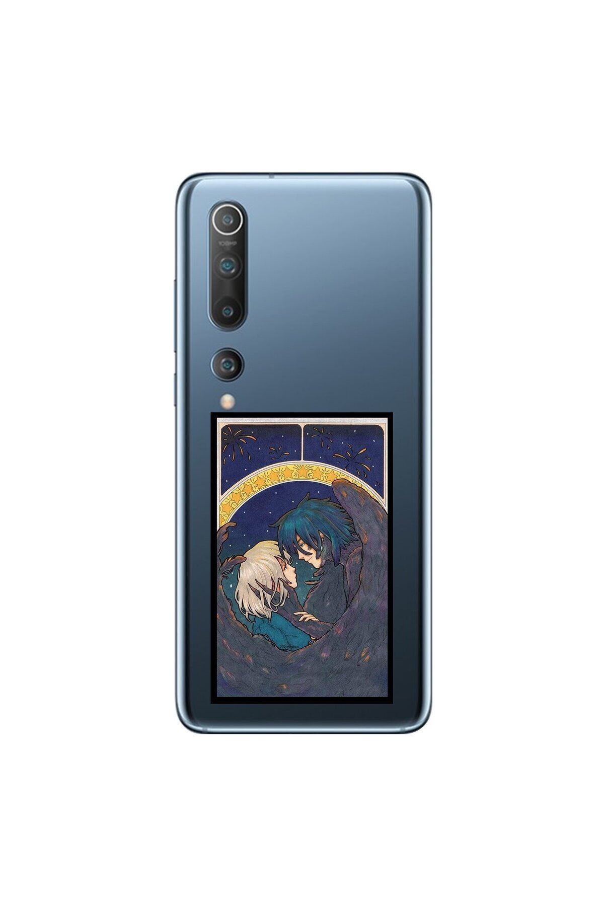 Dali Design Xiaomi Mi 10 Uyumlu Şeffaf Kılıf Howls Moving Castle 3 Tasarımlı