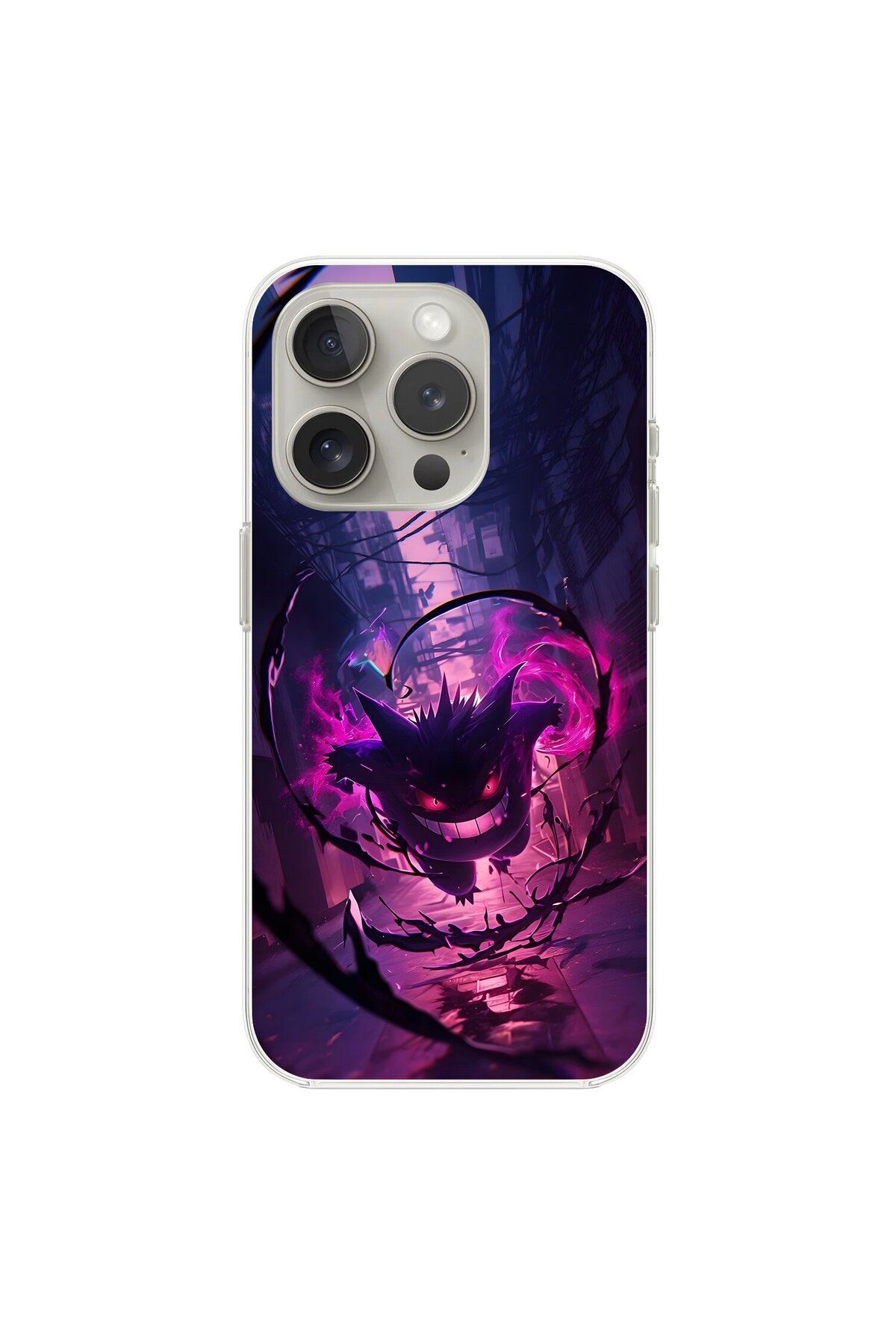 Dali Design iPhone 16 Pro Uyumlu Şeffaf Kılıf Pokemon 2 Tasarımlı
