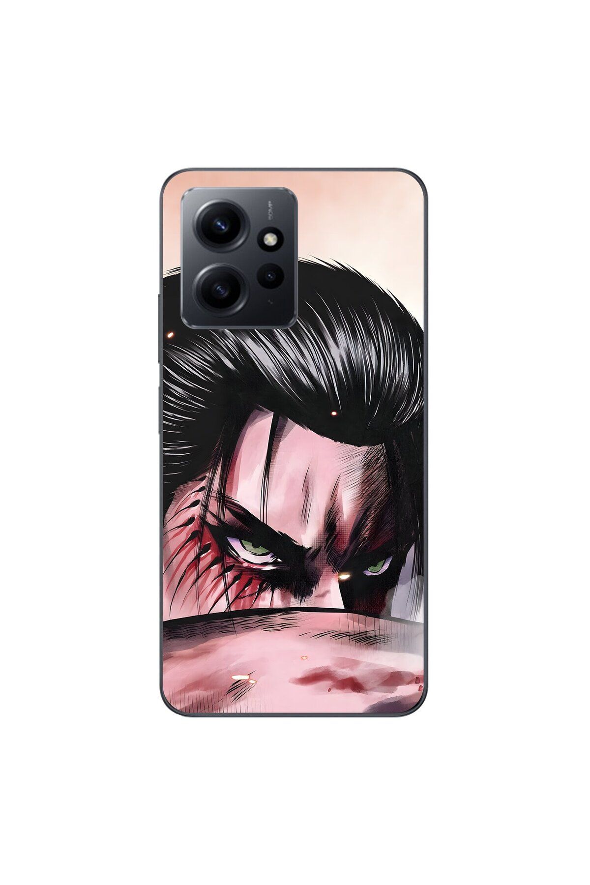 Dali Design Xiaomi Redmi Note 12 Uyumlu Şeffaf Kılıf Attack on Titan 3 Tasarımlı