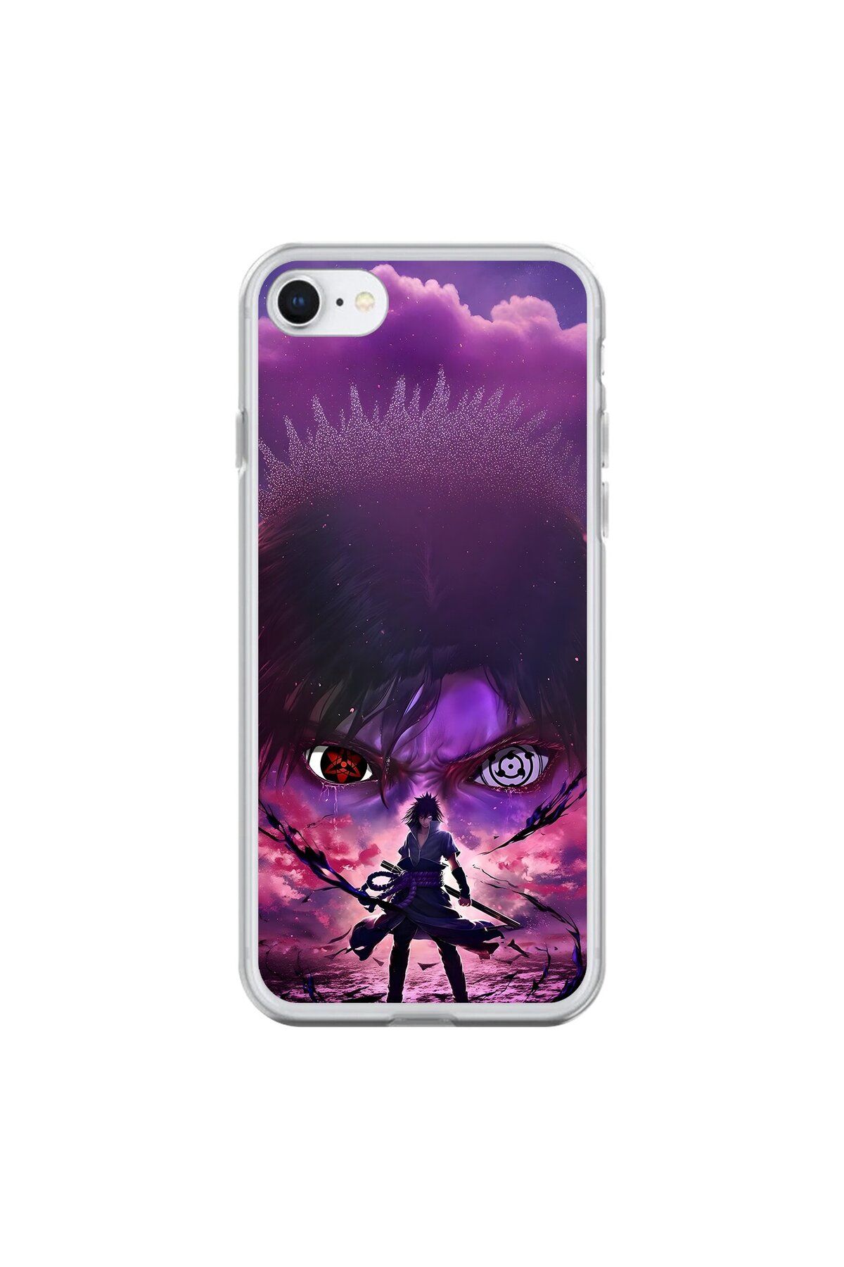 Dali Design iPhone 6 Plus Uyumlu Şeffaf Kılıf Naruto Sasuke Tasarımlı