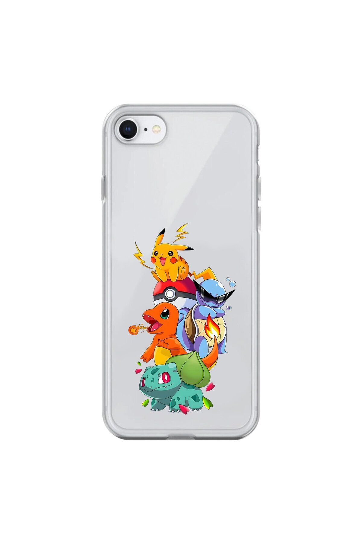 Dali Design iPhone 6 Plus Uyumlu Şeffaf Kılıf Pokemon 1 Tasarımlı