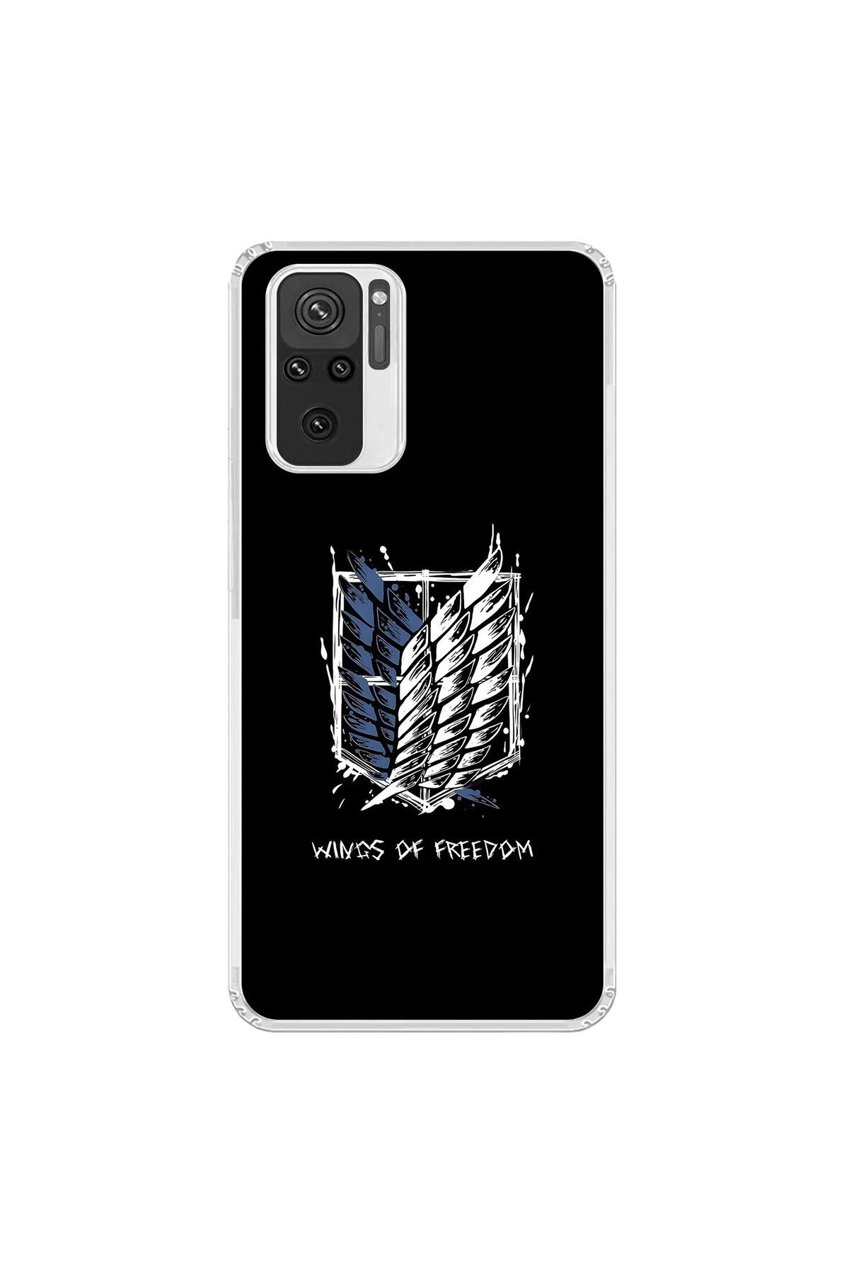 Dali Design Xiaomi Redmi Note 10 Uyumlu Şeffaf Kılıf Attack on Titan 1 Tasarımlı