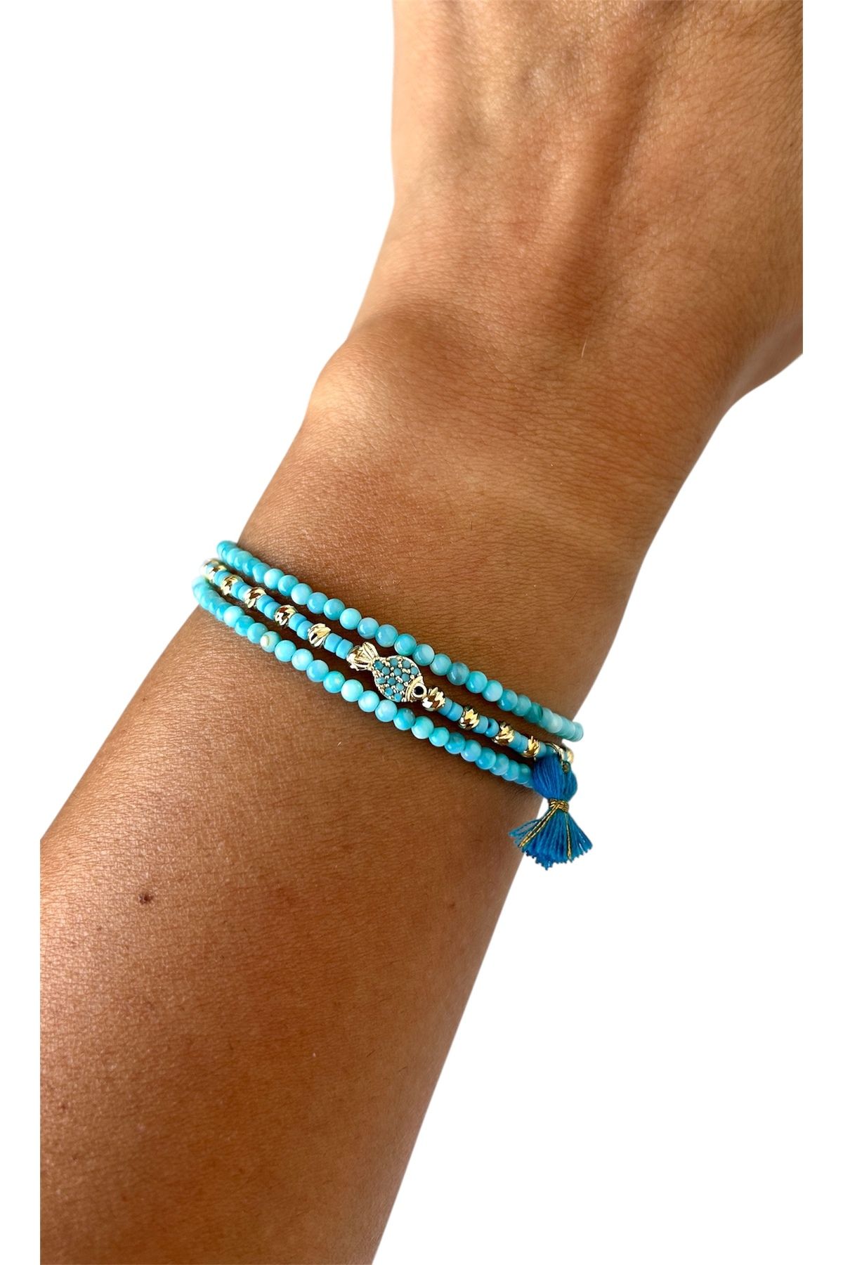 Alvora Accessories Kombin Yazlık Okyanus Mavisi Balık Figürlü Bileklik