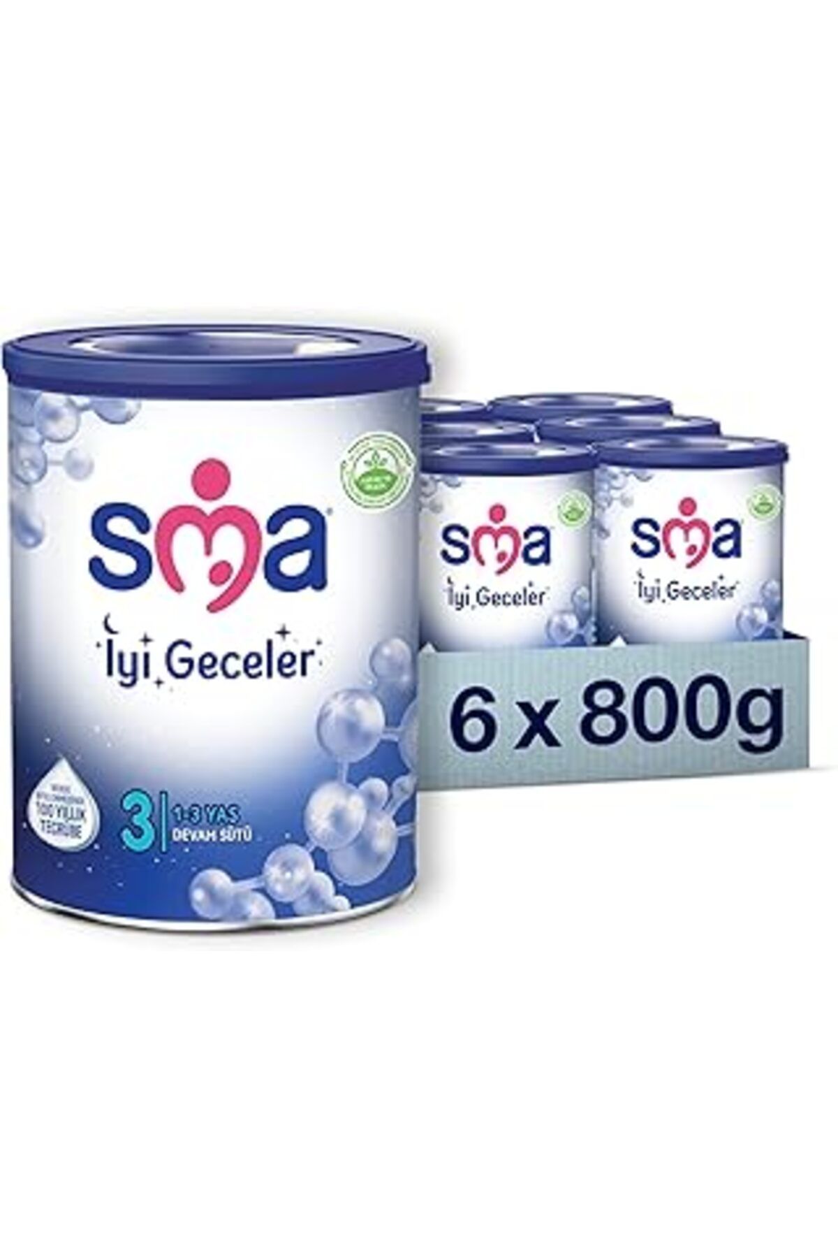 Qedii Sma İyi Geceler 3 Devam Sütü (1-3 Yaş, 800 G) X 6