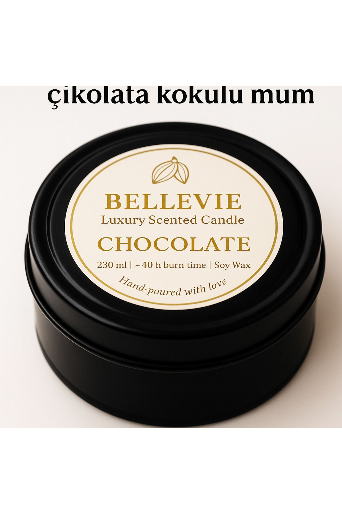 Handmade Chocolate kokulu kavanoz mum bellevie candles
