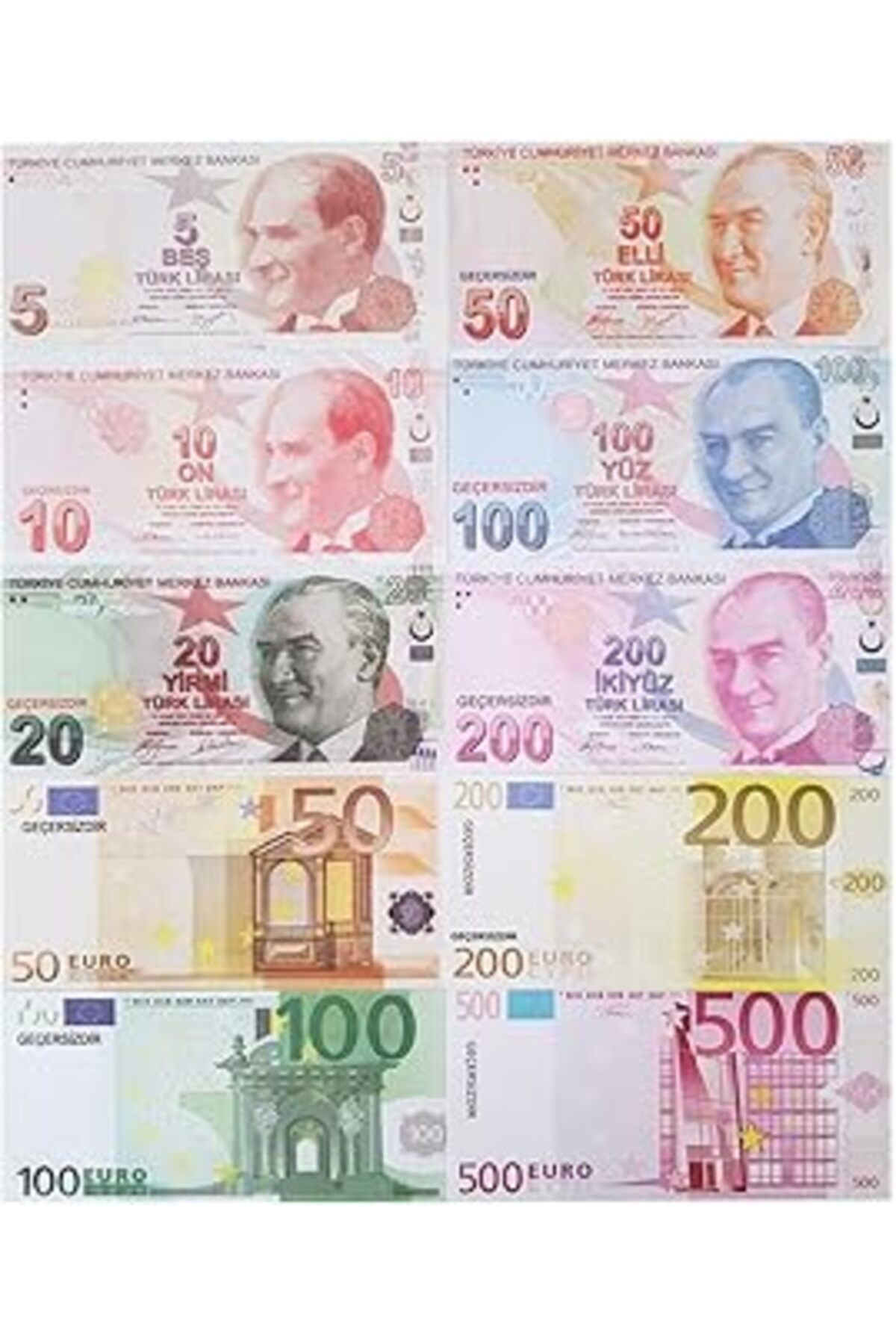 Qedii Pop Konsol 100 Adet Karışık Geçersiz Para Parti Şaka Düğün Film Dizi Parası Pp194601