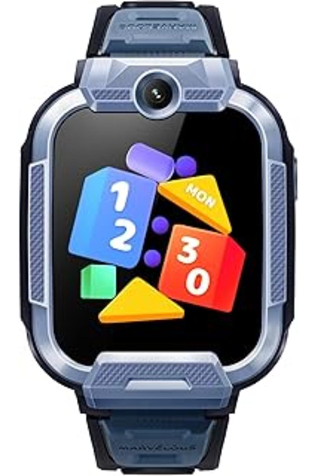 Qedii Mibro Z5 Mavi Çift Kameralı Gps Destekli 4G Akıllı Çocuk Saati