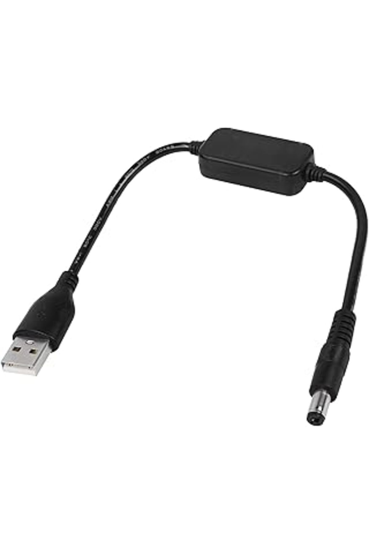 Qedii Cerrxian 1Ft Dc 5V Dc 12V Usb Gerilim Dönüştürücü Kablosu, Dc 5,5 X 2,1 Mm Jak, Usb 5V 2A Dc 12V 0,