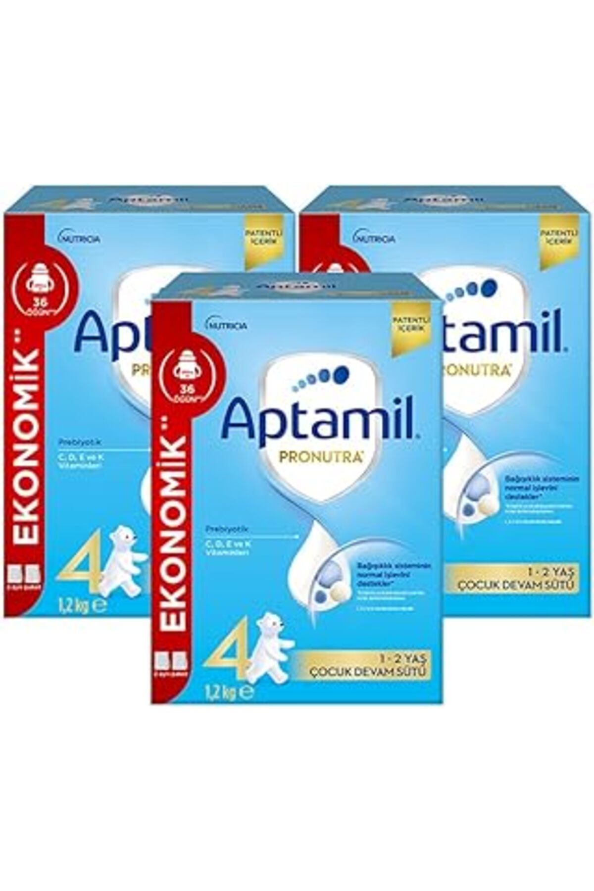 Qedii Aptamil 4 Devam Sütü 1200 Gr 1 Yaş Ve Üzeri X 3 Adet