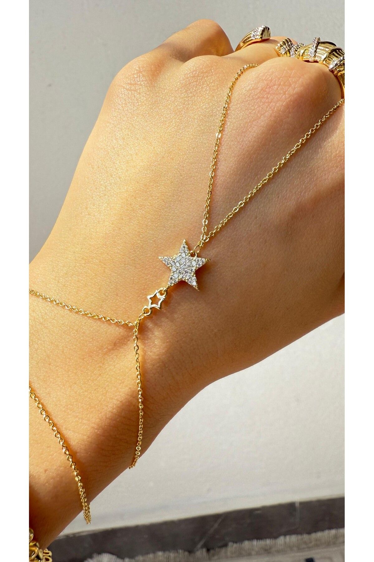 mercanjewelry VİP Yıldız Detay Gold Şahmeran