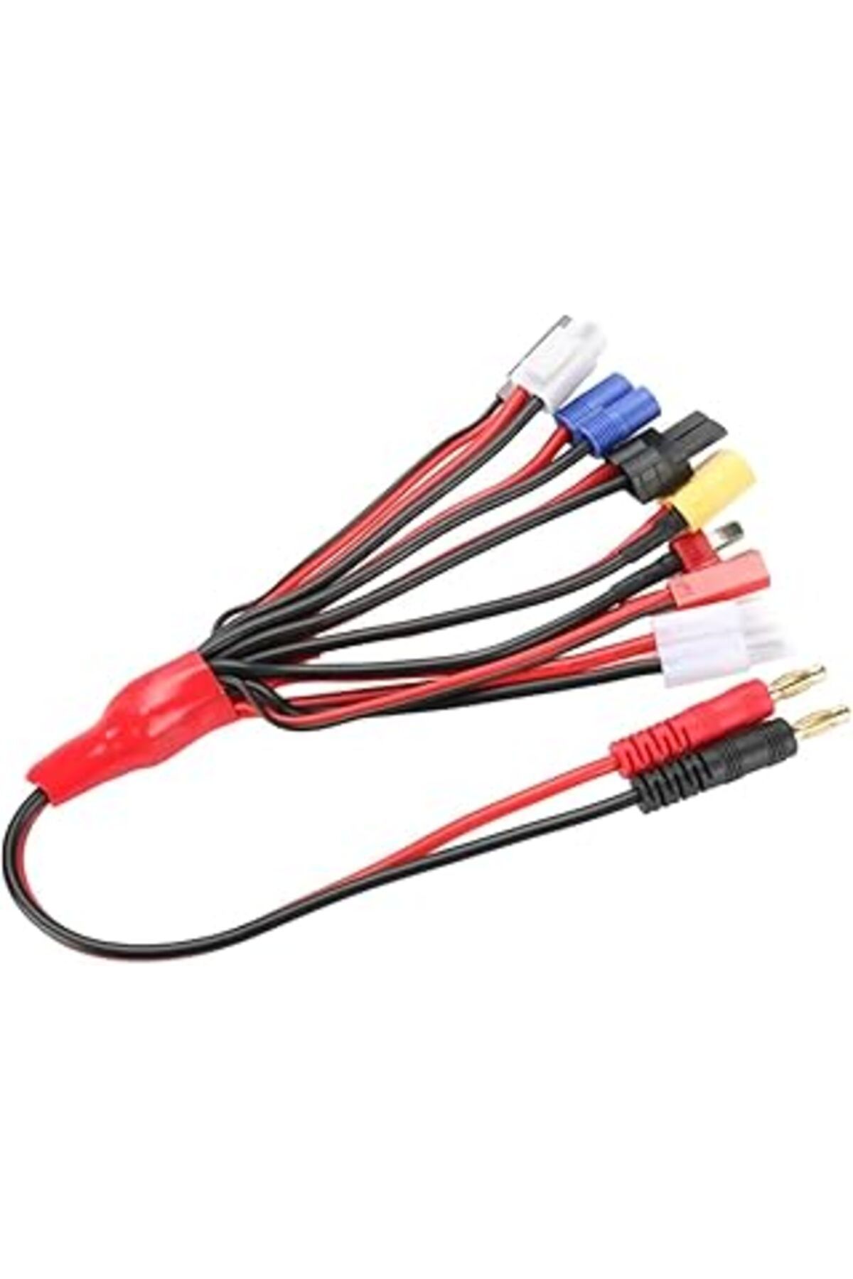 ASİTAN Monte Lua 8'I 1 Arada Lipo Pil Şarj Kablosu, 4Mm Banana Plug - T-Dean + Xt60 Plug + Ec3 Plug + Futa