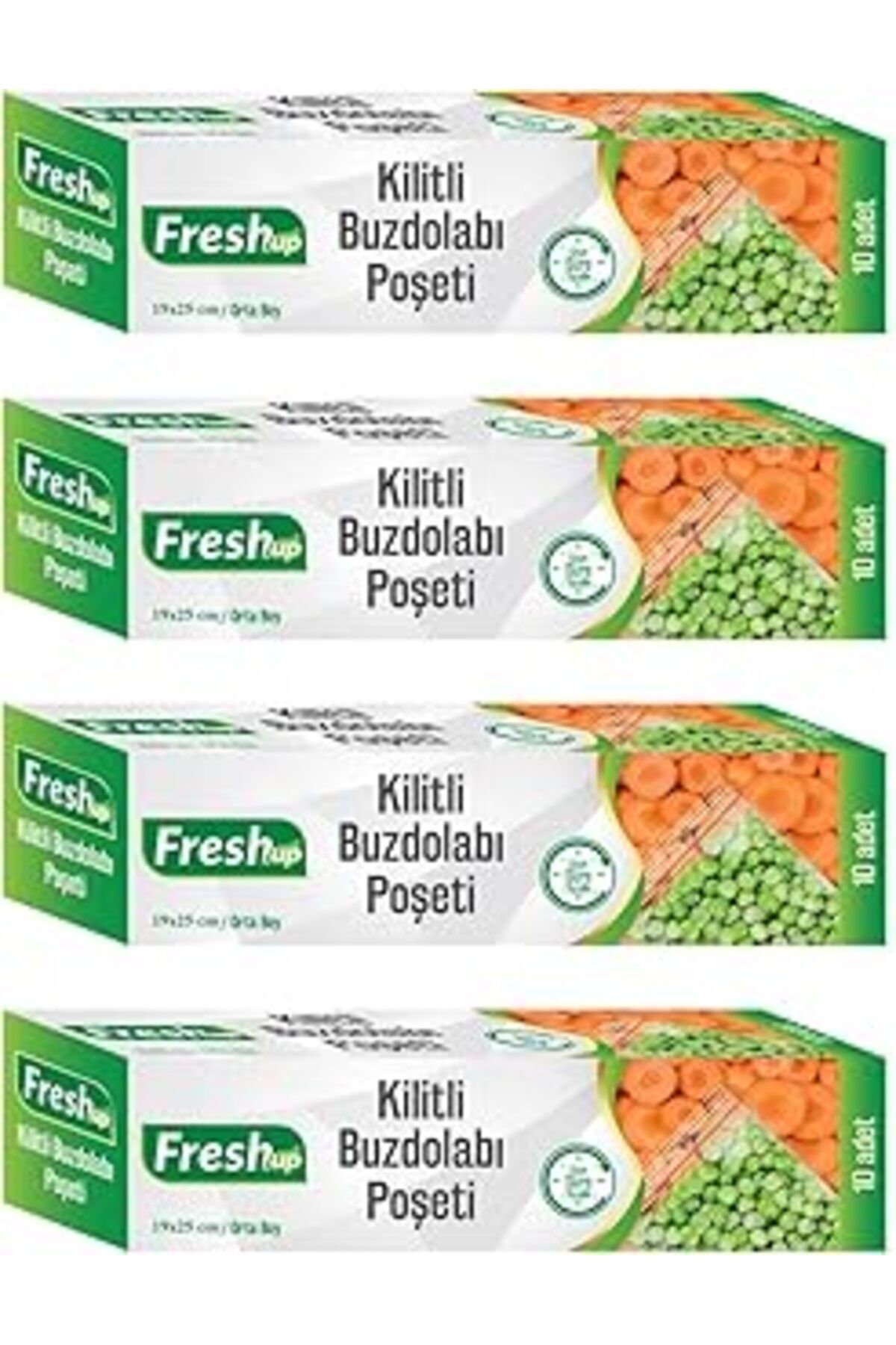 ASİTAN Fresh-Up Kilitli Buzdolabı Poşeti Seti 19X25Cm 40 Adet