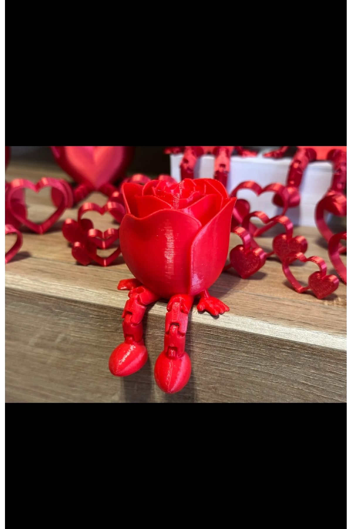 printastic Eklemli Kırmızı Gül Ev Dekor