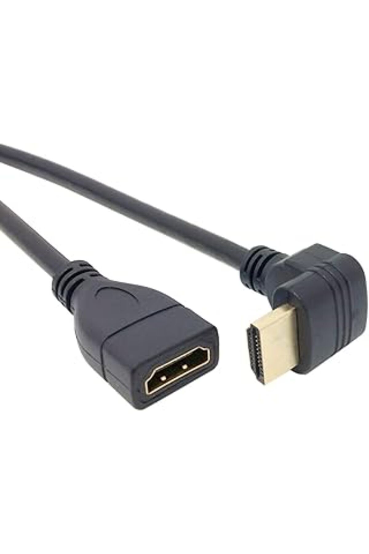 Pazarcan Alfais Al-4666 Hdmi Dişi Erkek Uzatma 90 Derece Dirsek Kablosu, 0.5 Metre