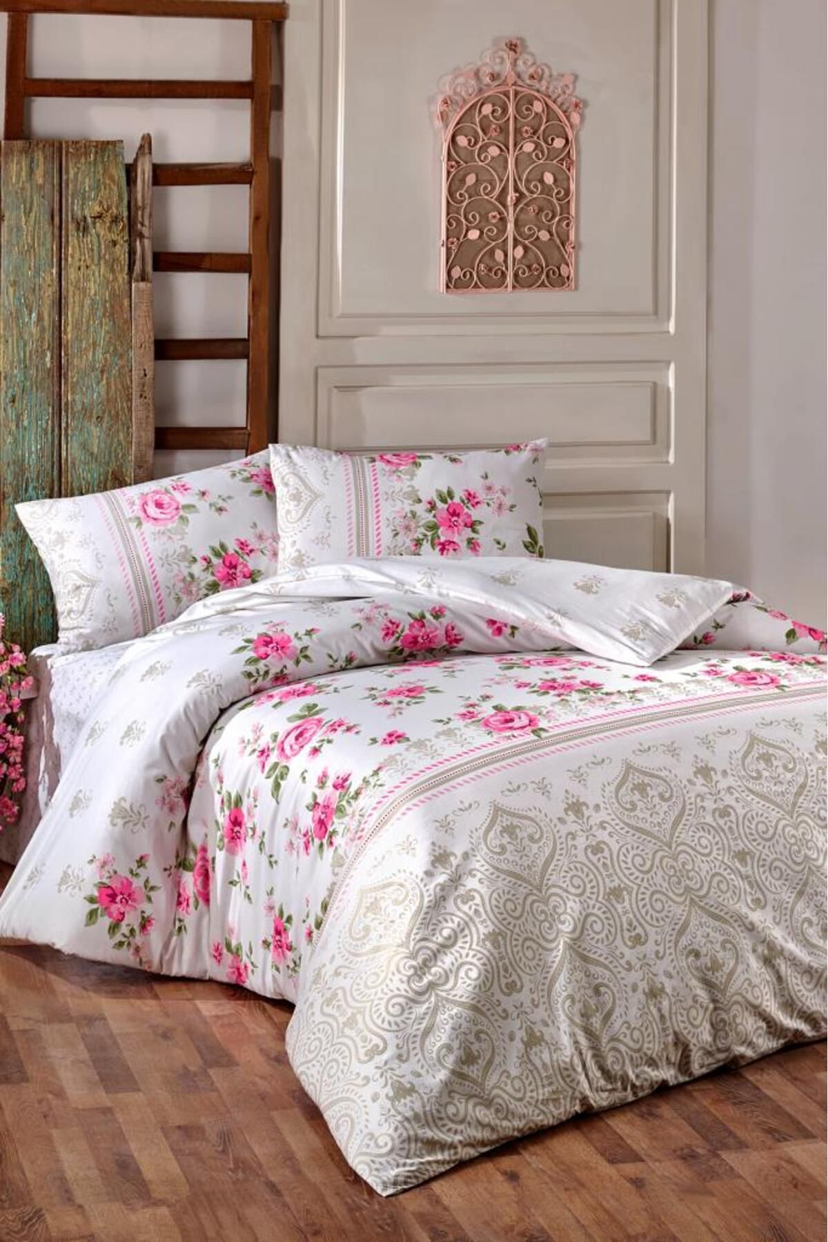 Çeyiz Diyarı Kristal Talya Light Collection Çift Kişilik Nevresim Takımı Fuşya