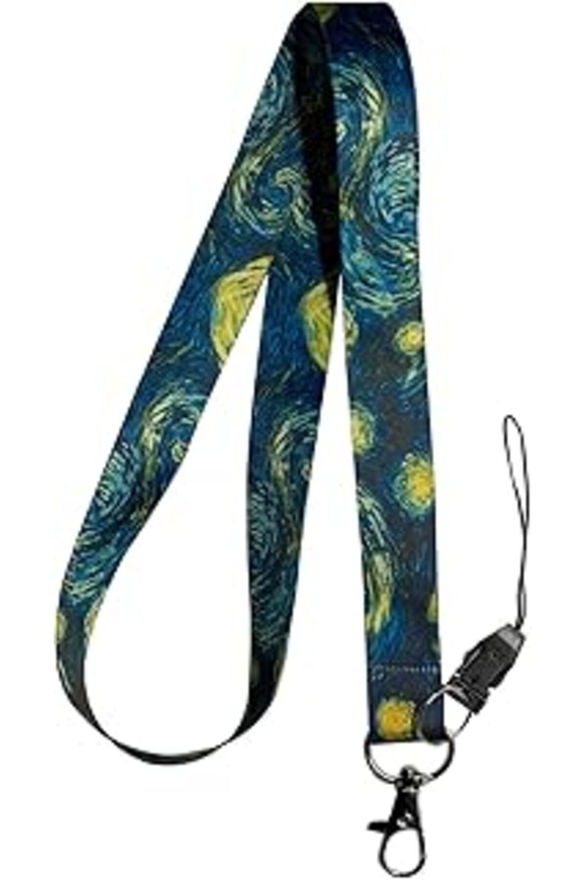 TBSProjects Van Gogh Yıldızlı Geceler Boyun Ipi Ve Telefon Askısı