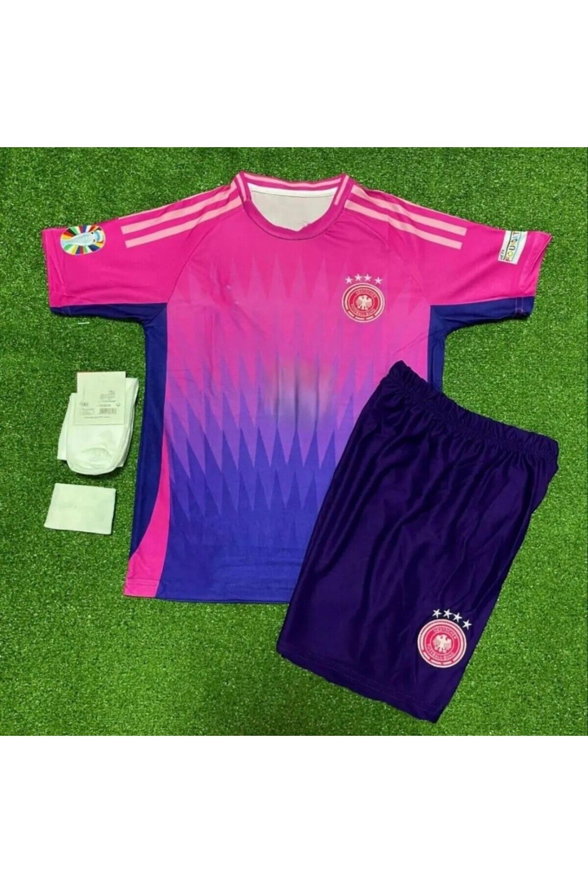 BARBITOS Almanya Euro 2024 Avrupa Şampiyonası Çocuk Deplasman Pembe Forması 4lü set