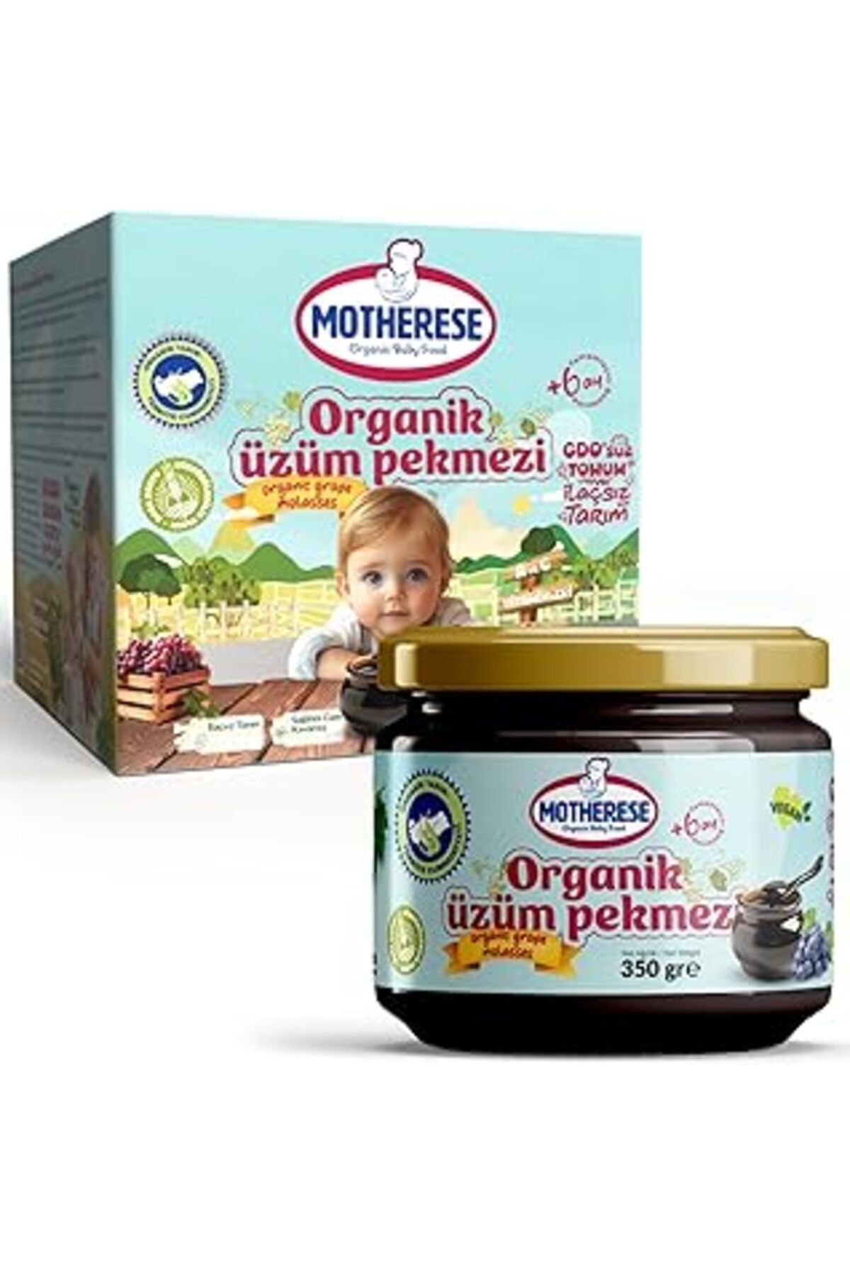 Qedii Organik Üzüm Pekmezi 350 Gr - Organik Bebek Üzüm Pekmez 350 Gr