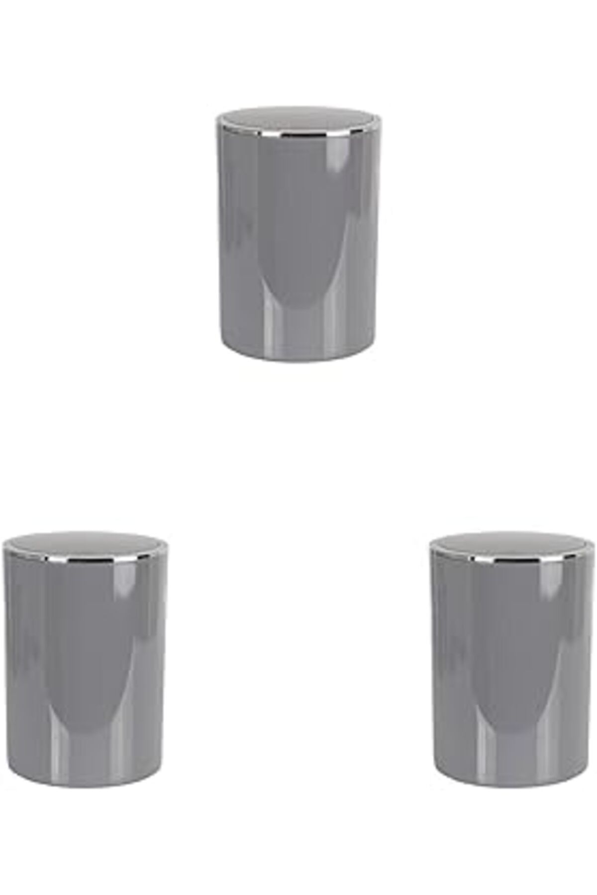 TBSProjects Primanova Lenox Çöp Kovası, Gri, 6 Lt 3Lü Paket