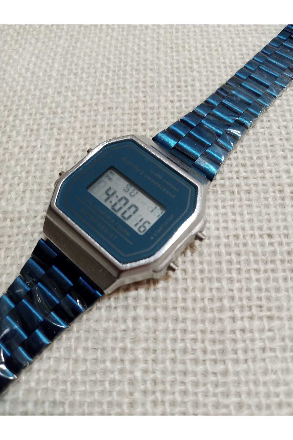 Brality Kadın Erkek MAVİ RENK Retro Model - Dijital Kol Saati- Alarmlı Işıklı Fonksiyonlar 0016