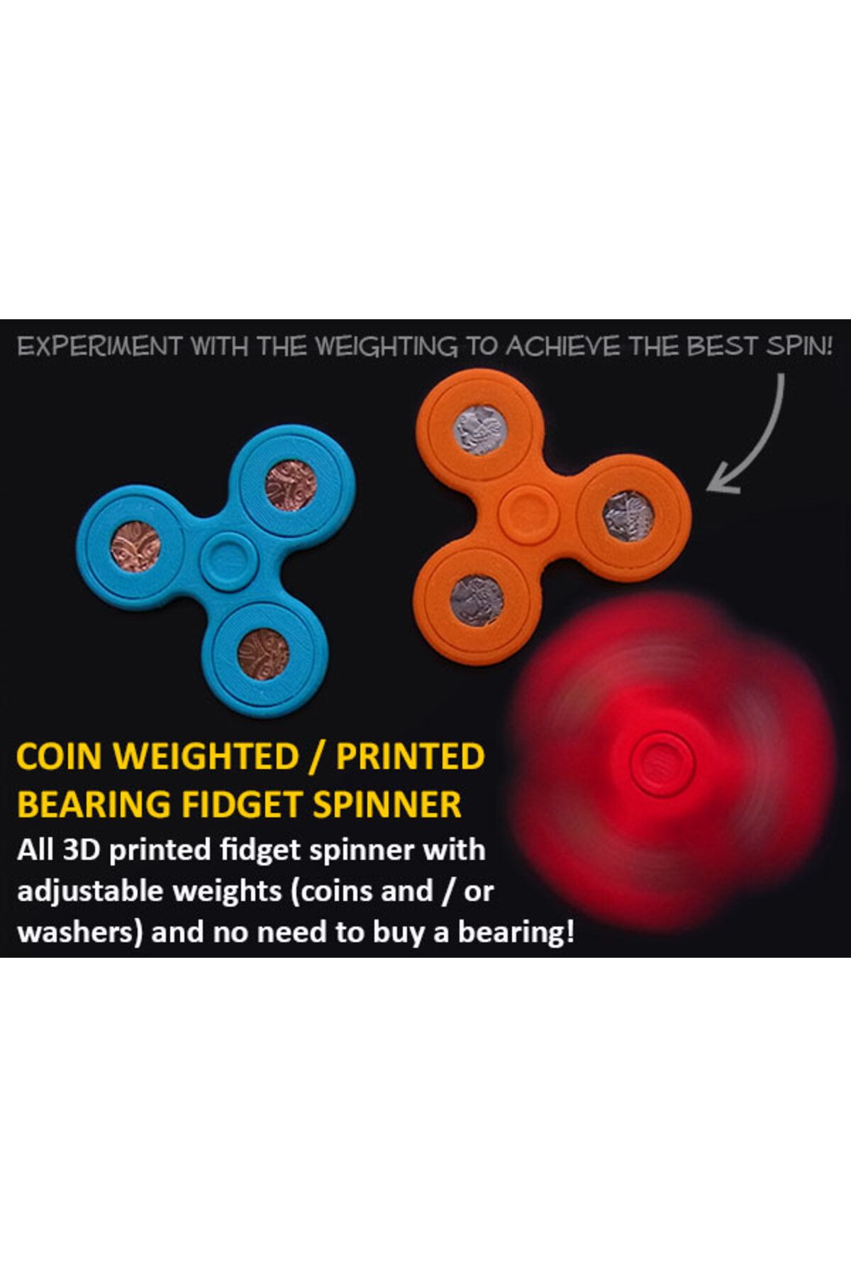 Vision Craft Ayarlanabilir madeni para ağırlıklı fidget spinner