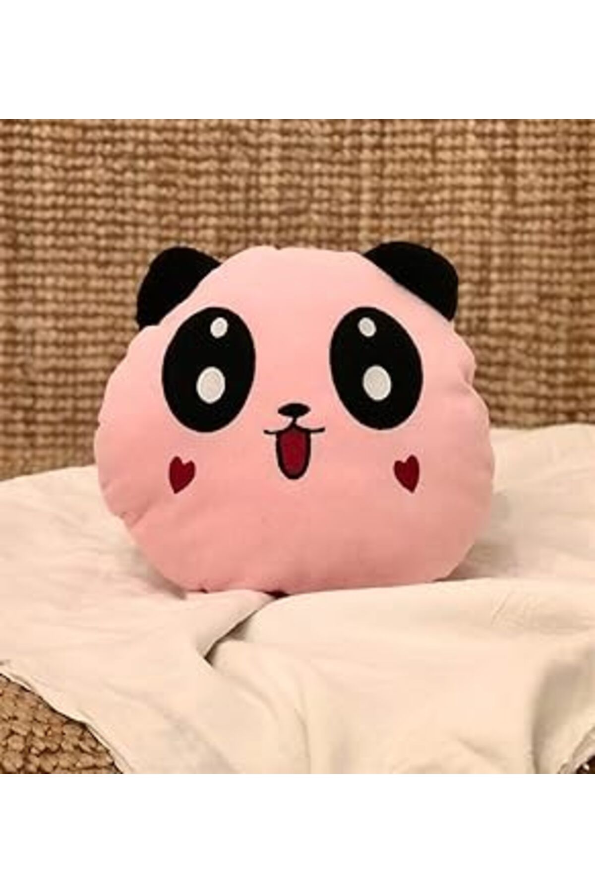 TBSProjects Giftmoda Pembe Peluş Panda Tasarımlı Yastık