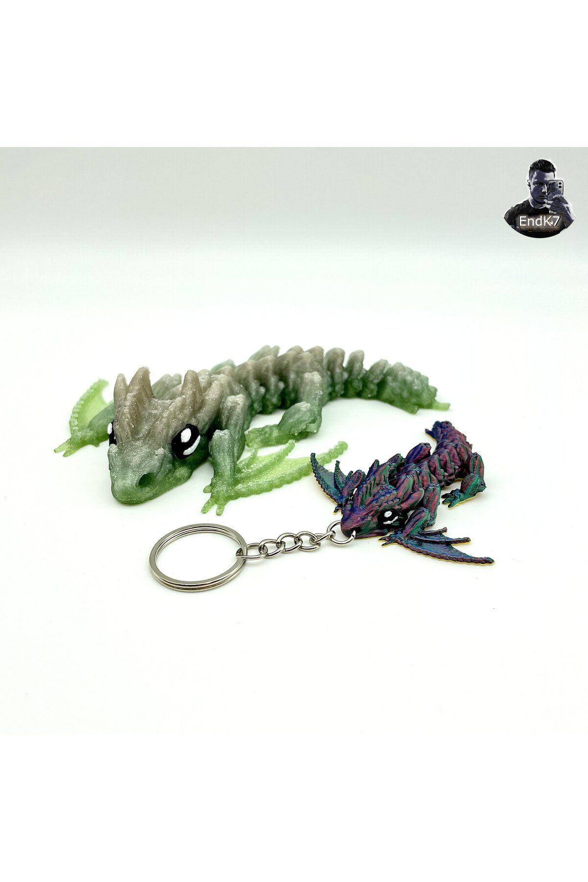 Vision Craft Grass Wyvern + Keychain - Mafsallı - Yerinde Yazdır - Destek Yok
