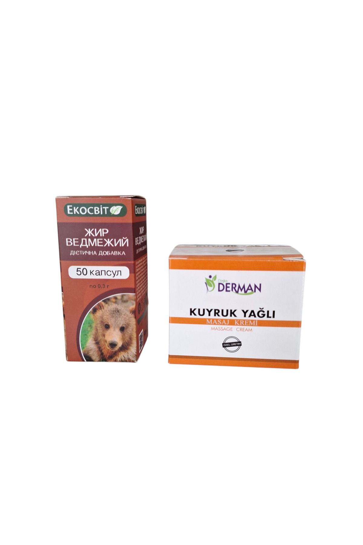Ekocbit Ayı yağı 50 ml + Kuruk yağlı krem 100 ml ikili bakım seti