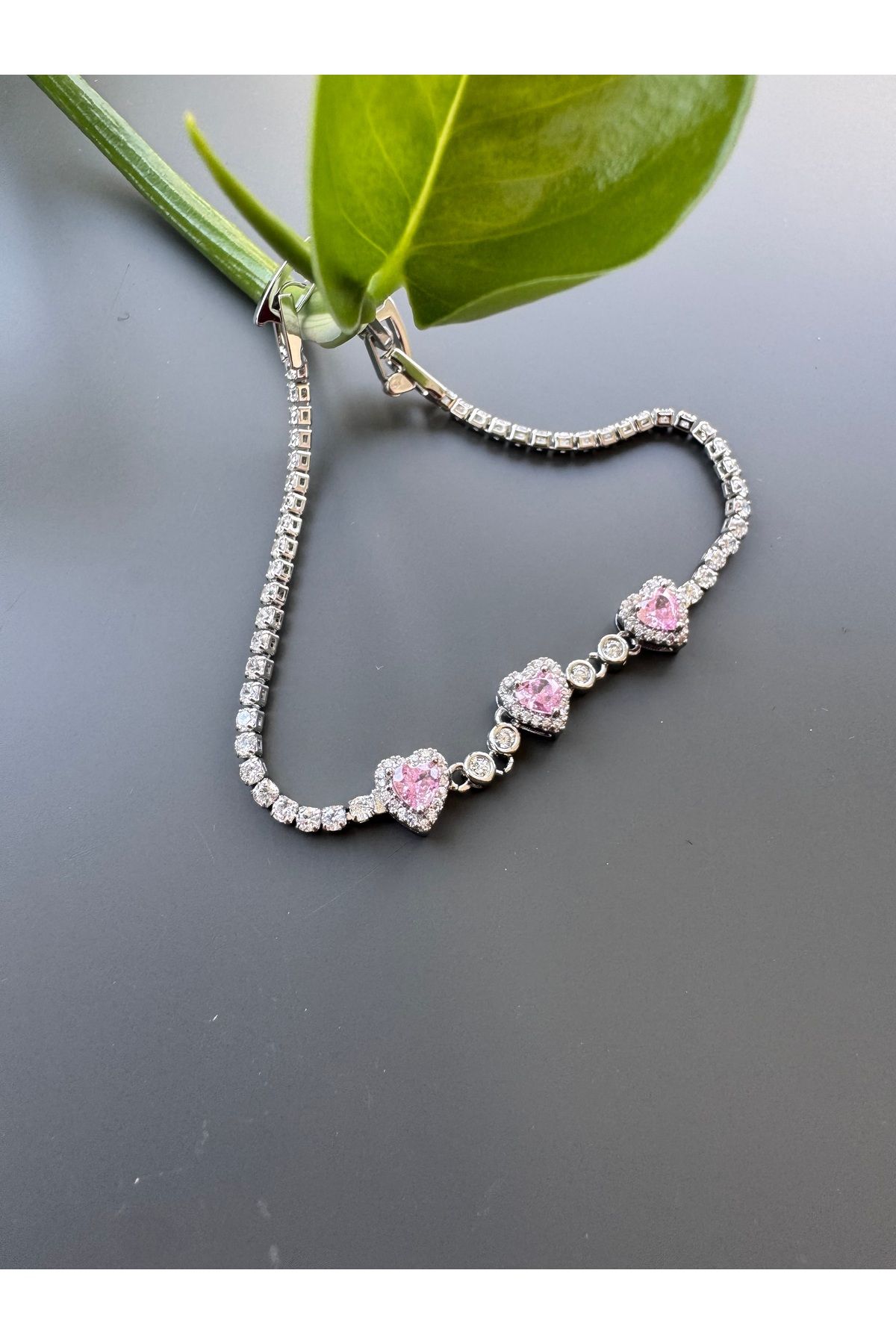 shop PEMBE KALPLİ ÇELİK BİLEKLİK