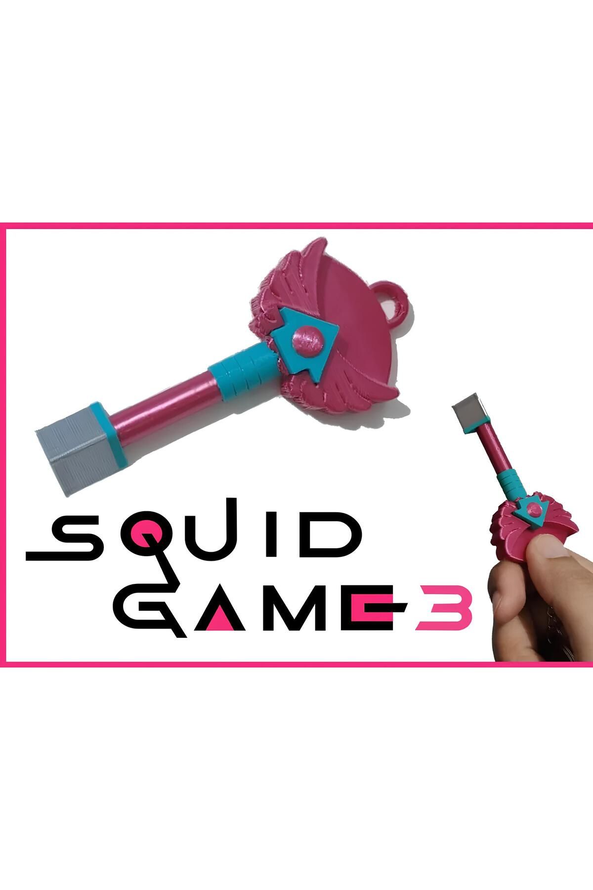 3D Stuff Squid Game 3 Üçgen Anahtar- 1 Adet Üçgen Anahtar- Squid Game Saklambaç Oyunu