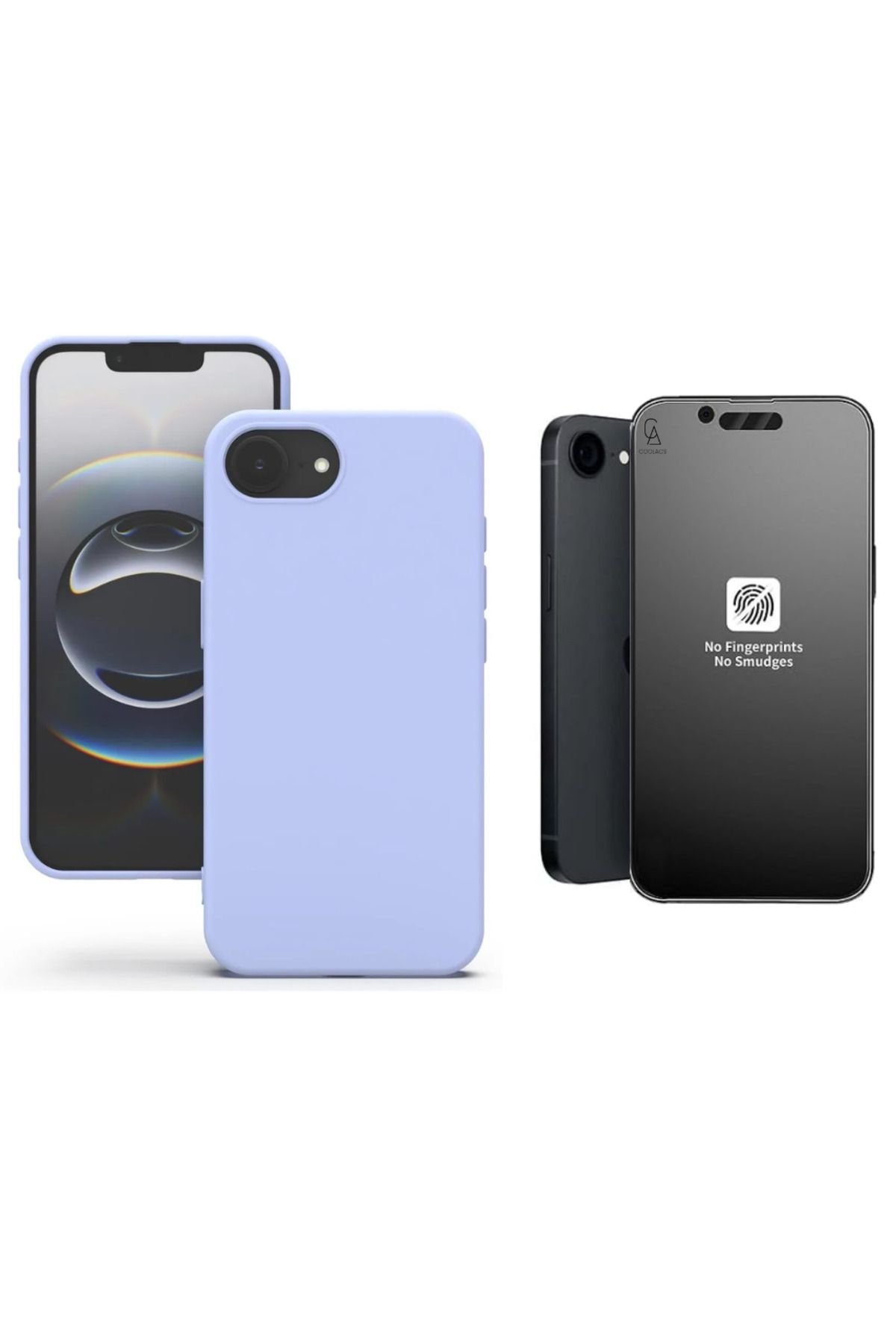 Coolacs Apple iPhone 16E Uyumlu İçi Kadife Lansman Kılıf ve Mat Seramik Tam Kaplayan Cam Ekran Koruyucu