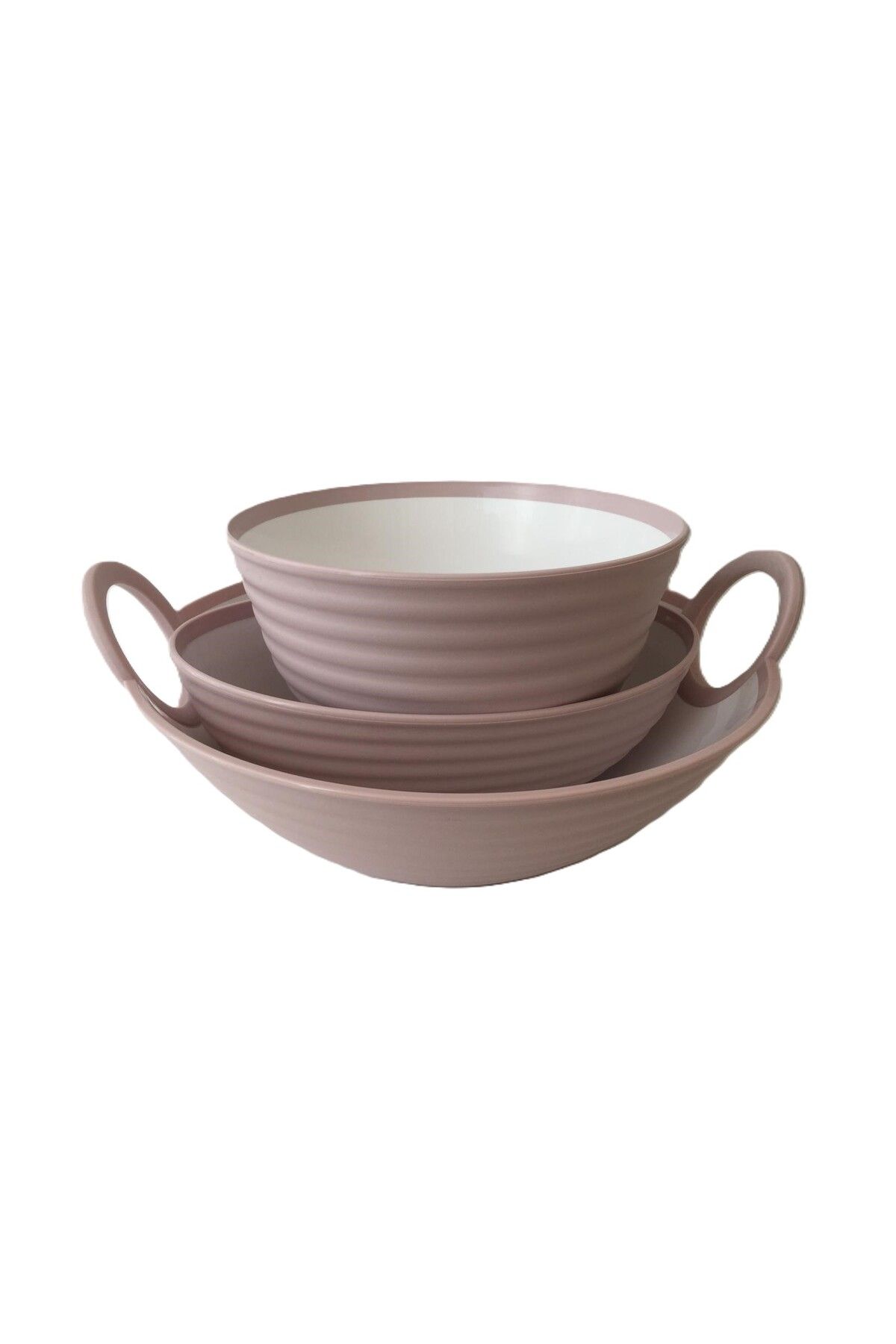 HOBBY LİFE 3'lü Büyük Boy Vera Kase Seti / 1600-1800-2800 ml -Bpa Free & Pembe
