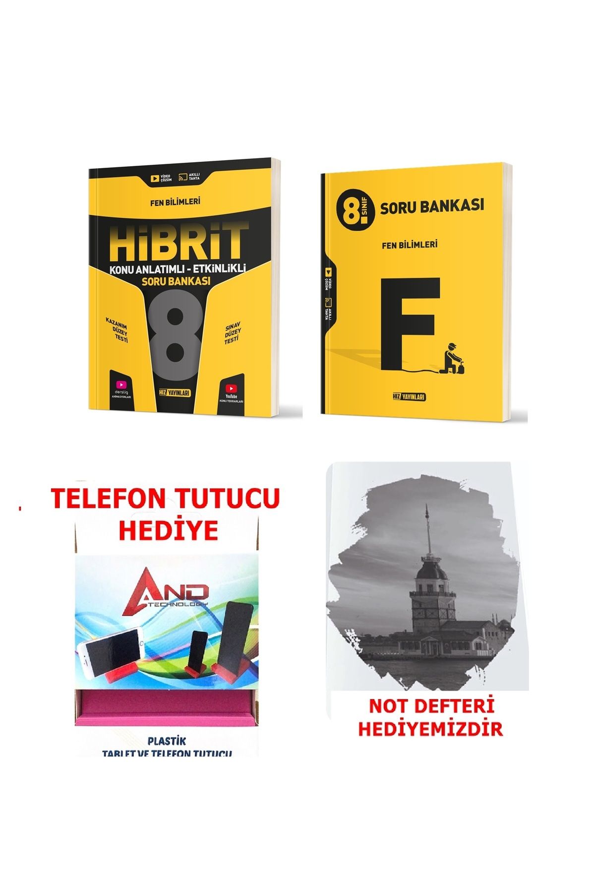 Hız Yayınları 2025-2026 8.Sınıf LGS Fen Bilimleri (Başlangıç-Orta Düzey) Hibrit Konu Ve Soru Bankası