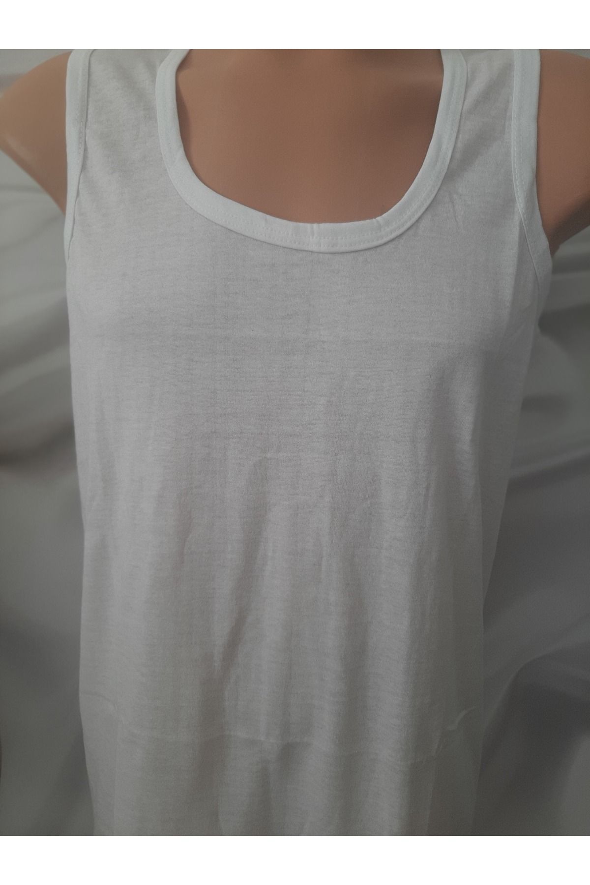 Butik Beyaz %100 pamuk kalın askılı erkek rahat kullanışlı atlet
