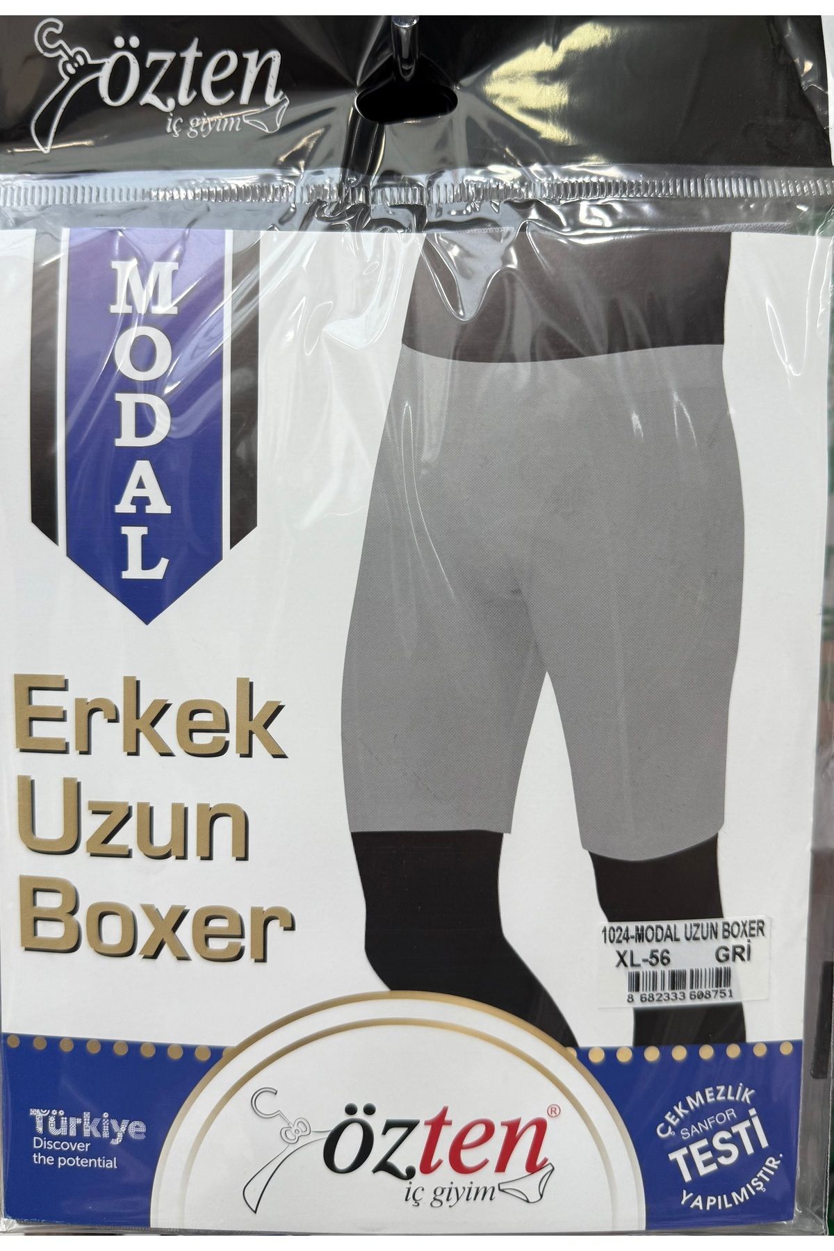 Özten İç Giyim 2 Li Paket Erkek Uzun Modal Pişik Önleyici Likralı Boxer