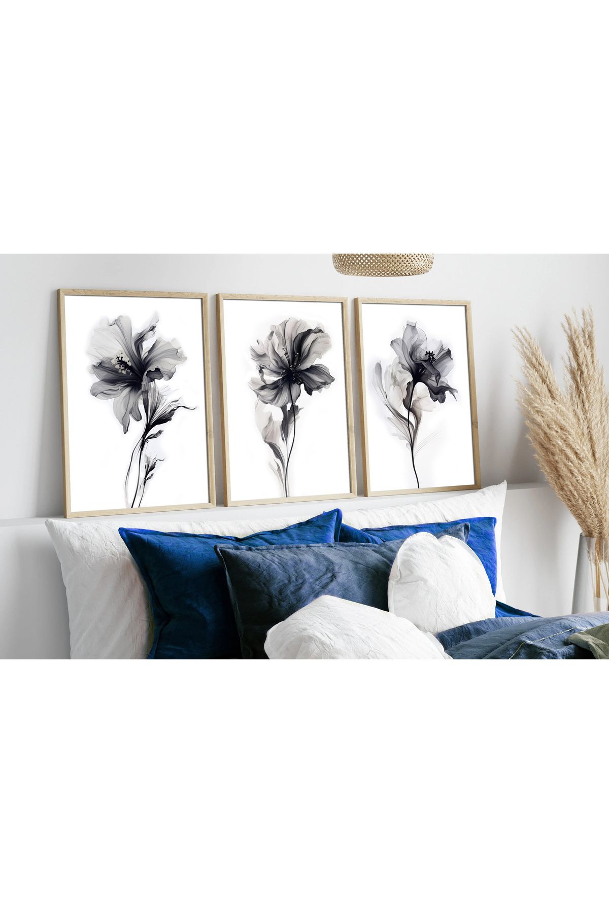 Gepetto Wood Ahşap Çerçeveli 3'lü Minimalist Tablo