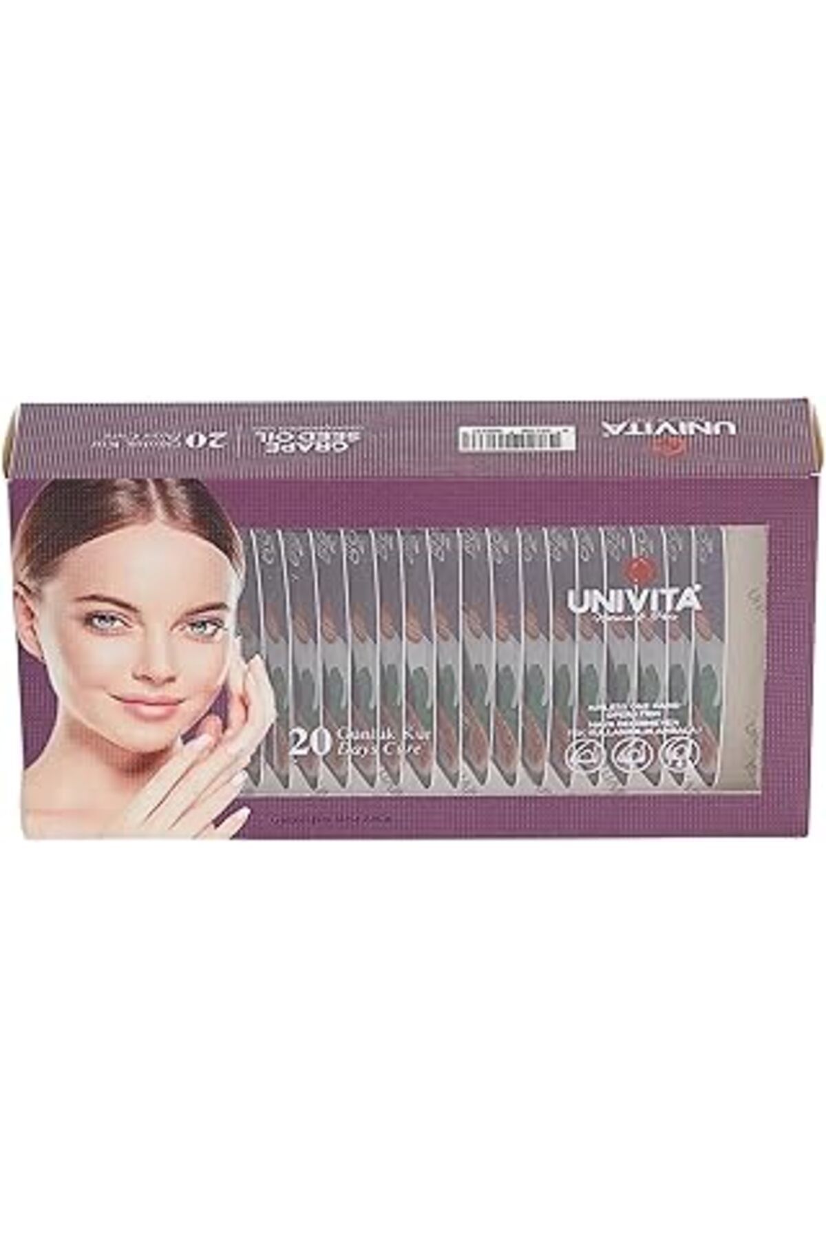 Pazarcan Univita %100 Doğal Katkısız İncir Çekirdeği Yağı - 20 Günlük Bakım Kürü - 60 Ml (3Ml X 20)
