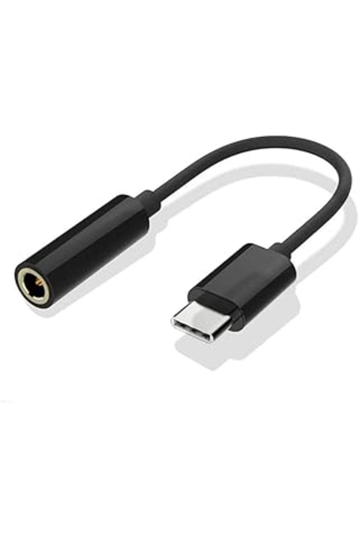 Pazarcan Happy Trend Type C To 3.5Mm Stereo Kulaklık/Aux/Şarj Dönüştürücü Adaptör Siyah
