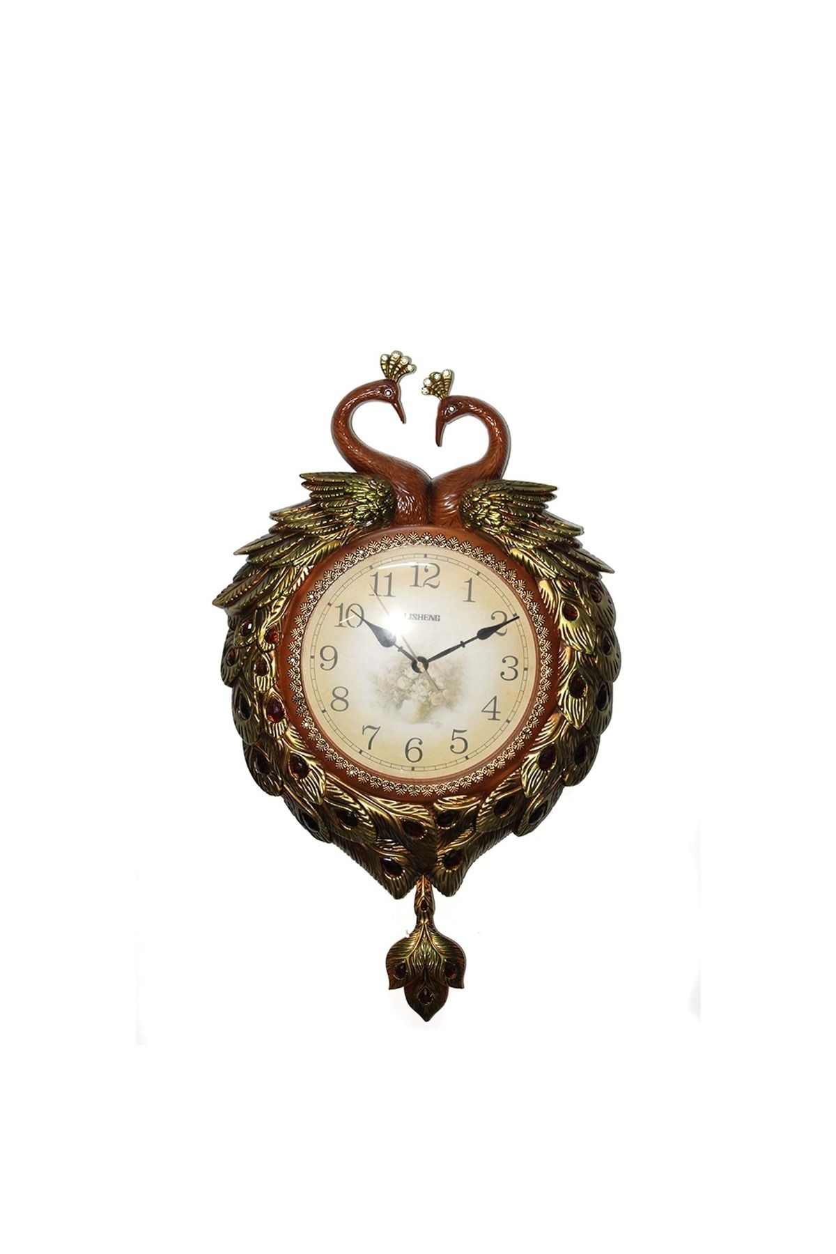 Store Duvara Asmalı Tavuskuşu Saat 60*42 Cm