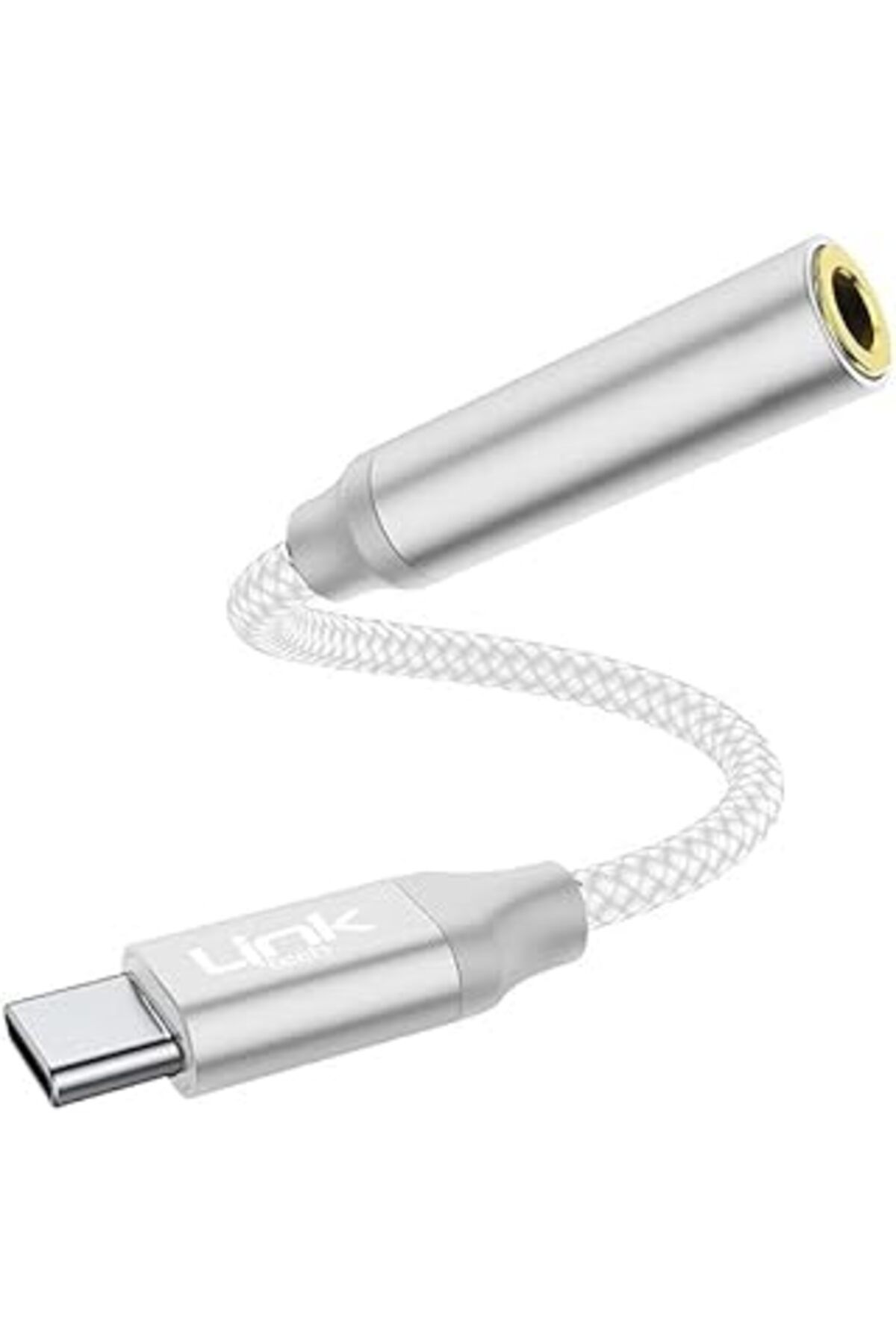 Pazarcan Linktech A195 Type-C - 3.5Mm Jack Kulaklık Dönüştürücü Beyaz