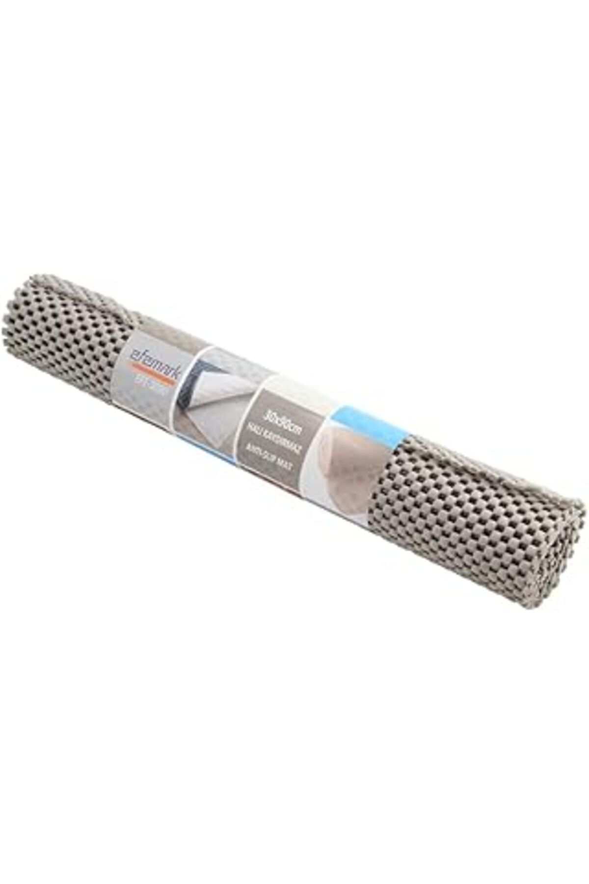 ASİTAN Efe Mark Anti - Slip Mat 30 X 90 Cm 2 Adet Örme Desen Halı Kaydırmaz, Gri (2 Adet)
