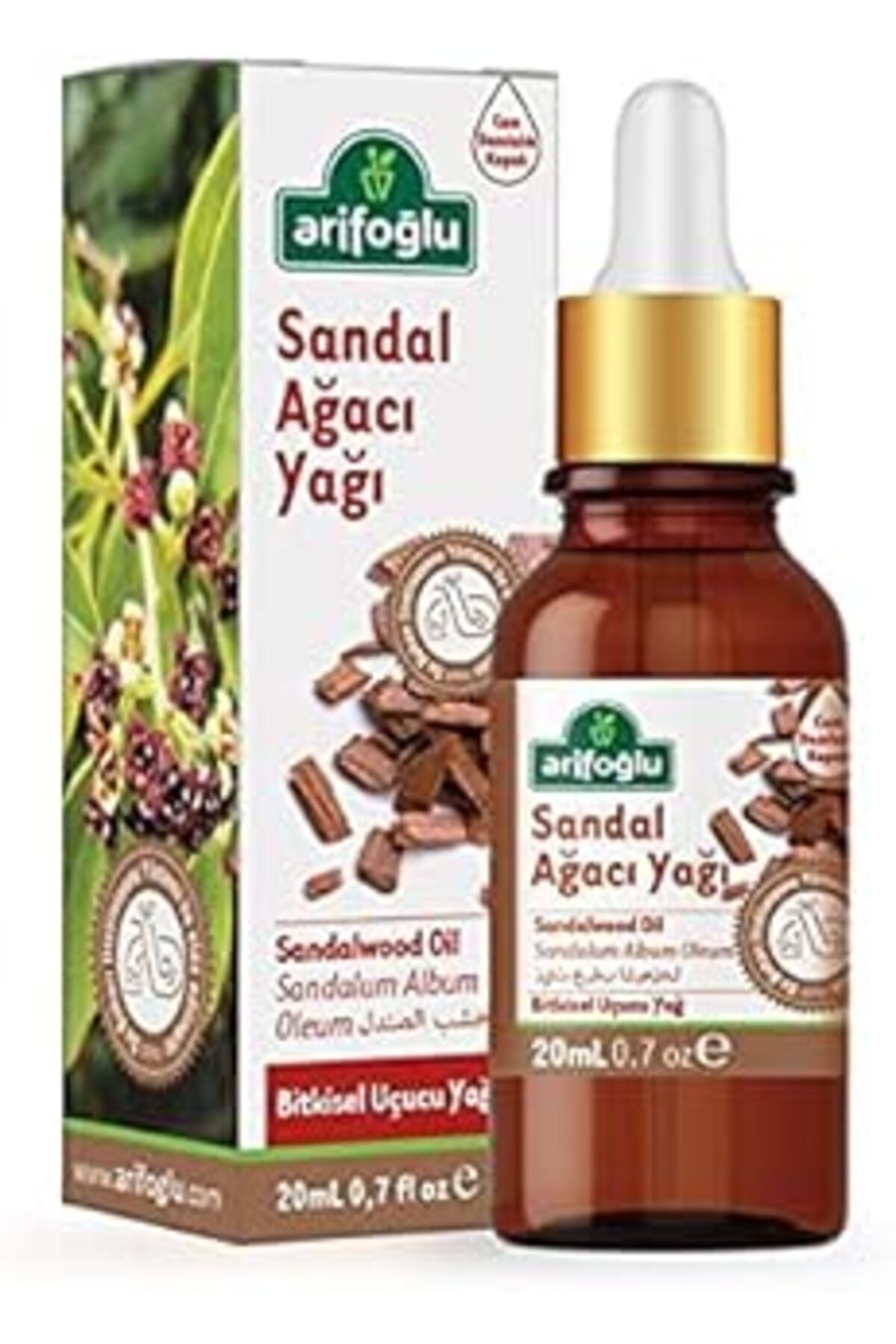 Pazarcan Sandal Yağı 20Ml - Doğal Cilt Bakımı, Yatıştırıcı Etki, Saf Esansiyel Yağ | Sandalwood Oil 20Ml - N