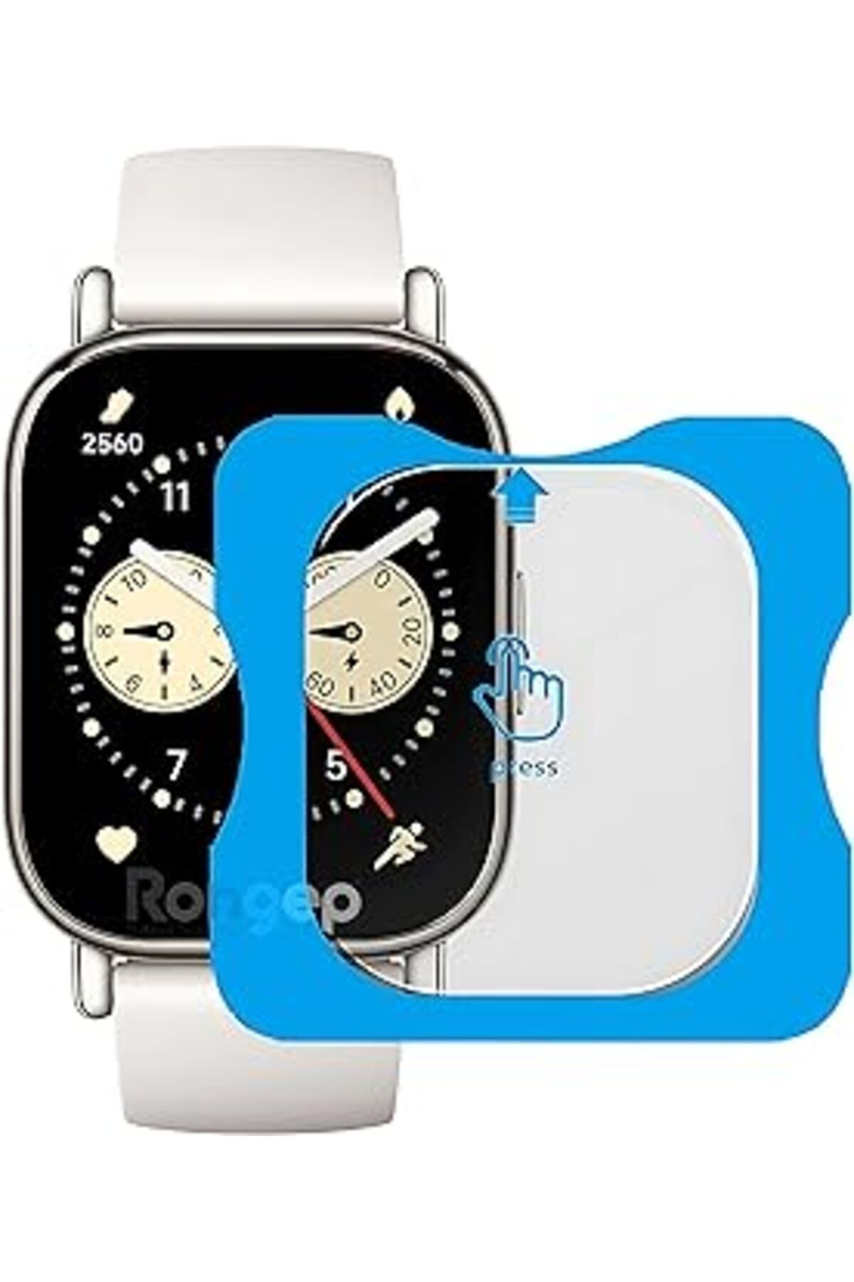 Pazarcan Rongep Redmi Watch 5 Lite Için Kolay Uygulama Aparatlı Ekran Koruyucu 9H Sertliğinde Çizilmeye Karş