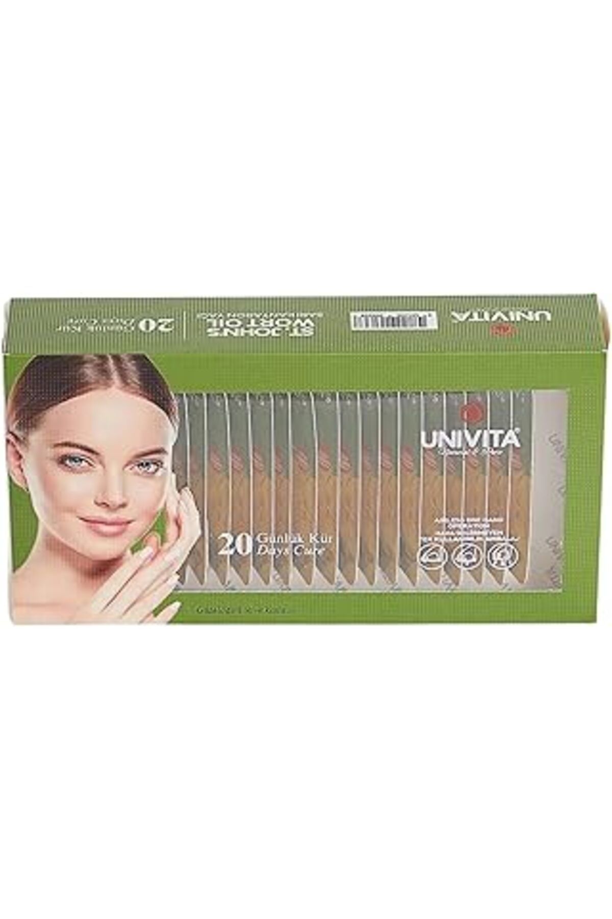 Pazarcan Univita %100 Doğal Katkısız Sarı Kantaron Yağı - 20 Günlük Bakım Kürü - 80 Ml (4Ml X 20)