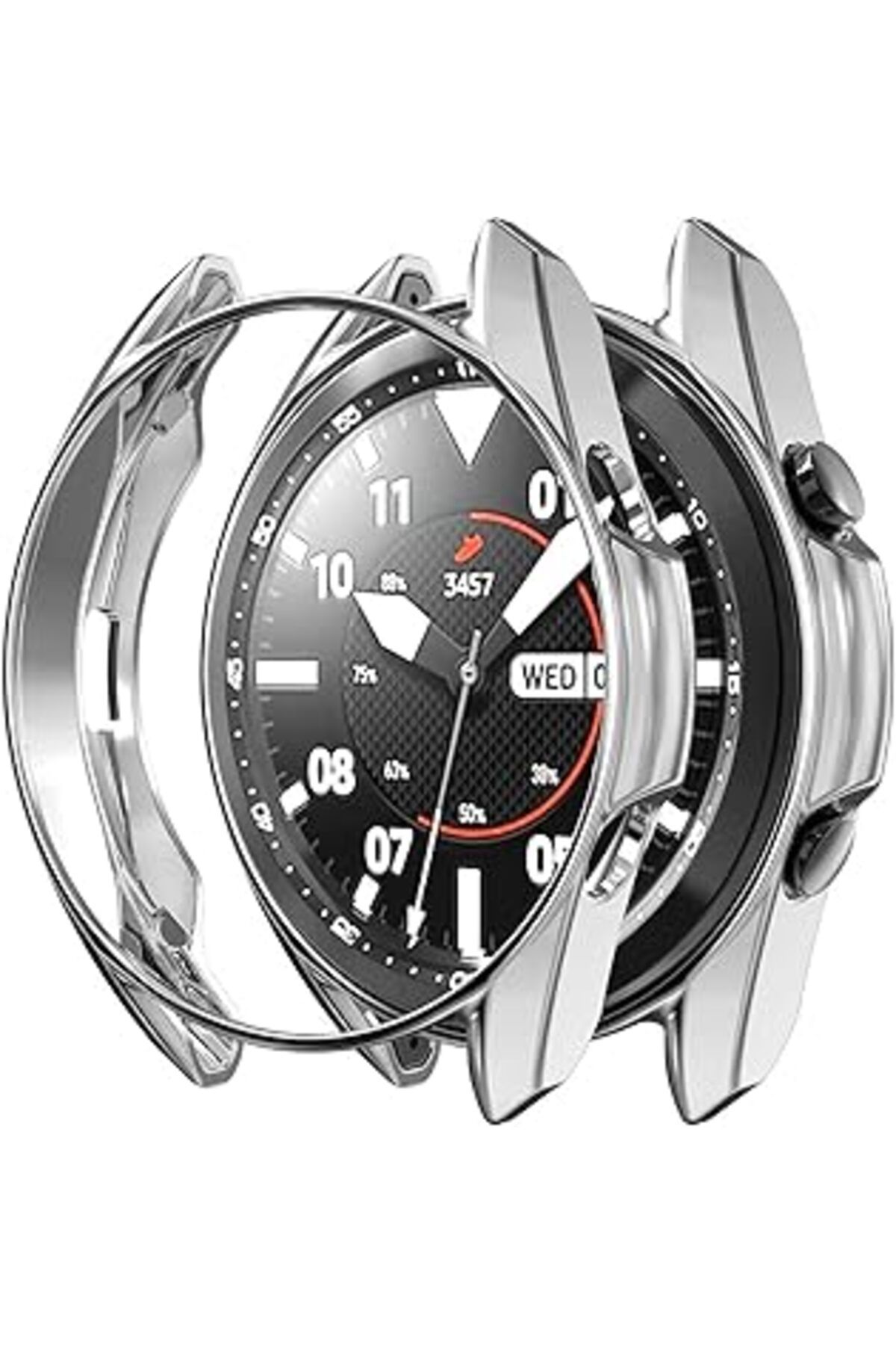 Pazarcan Galaxy Watch 3 Ile Uyumlu 41 Mm (Önü Açık) Wafture Silikon Çerçeve Kılıf Watch 3 Ile Uyumlu 41 Mm A